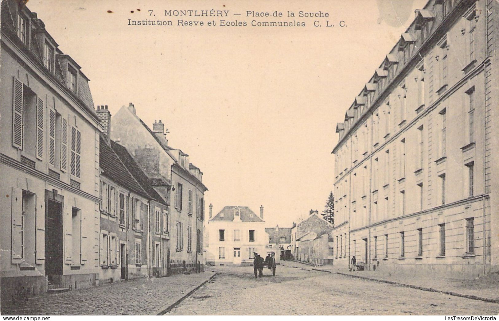 FRANCE - 91 - MONTLHERY - Place De La Souche - Institution Resve Et Ecoles Communales - Carte Postale Animée - Montlhery