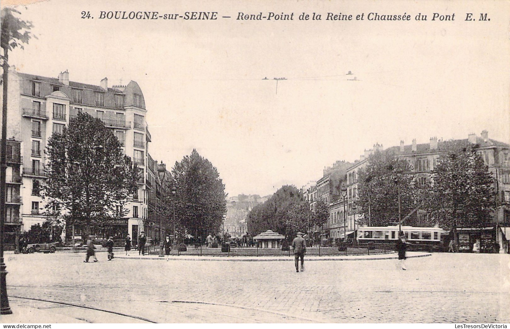 FRANCE - 92 - BOULOGNE SUR SEINE - Rond Point De La Reine Et Chaussée Du Pont - Carte Postale Animée - Sonstige & Ohne Zuordnung