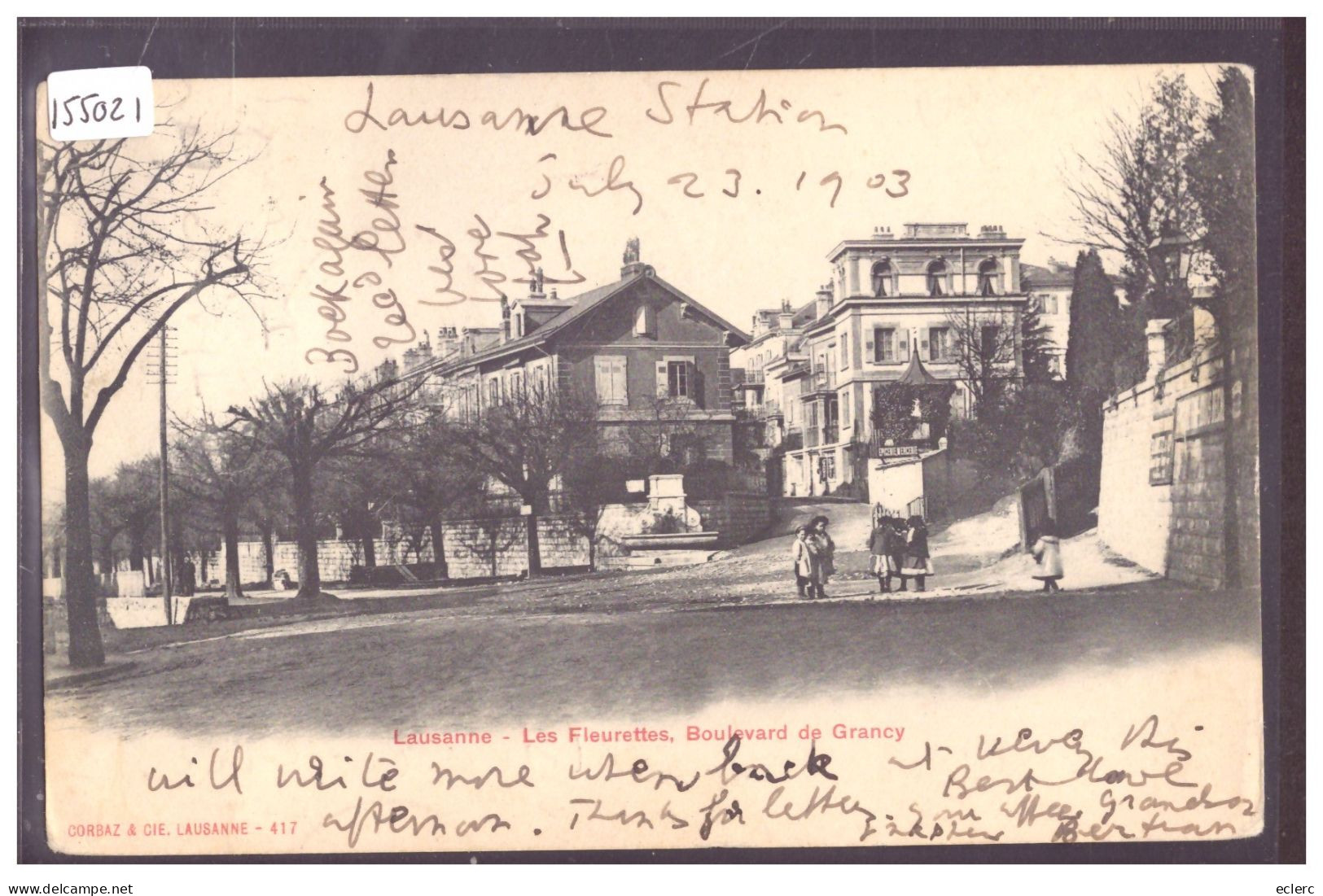 LAUSANNE - BOULEVARD DE GRANCY ET LES FLEURETTES - TB - Grancy