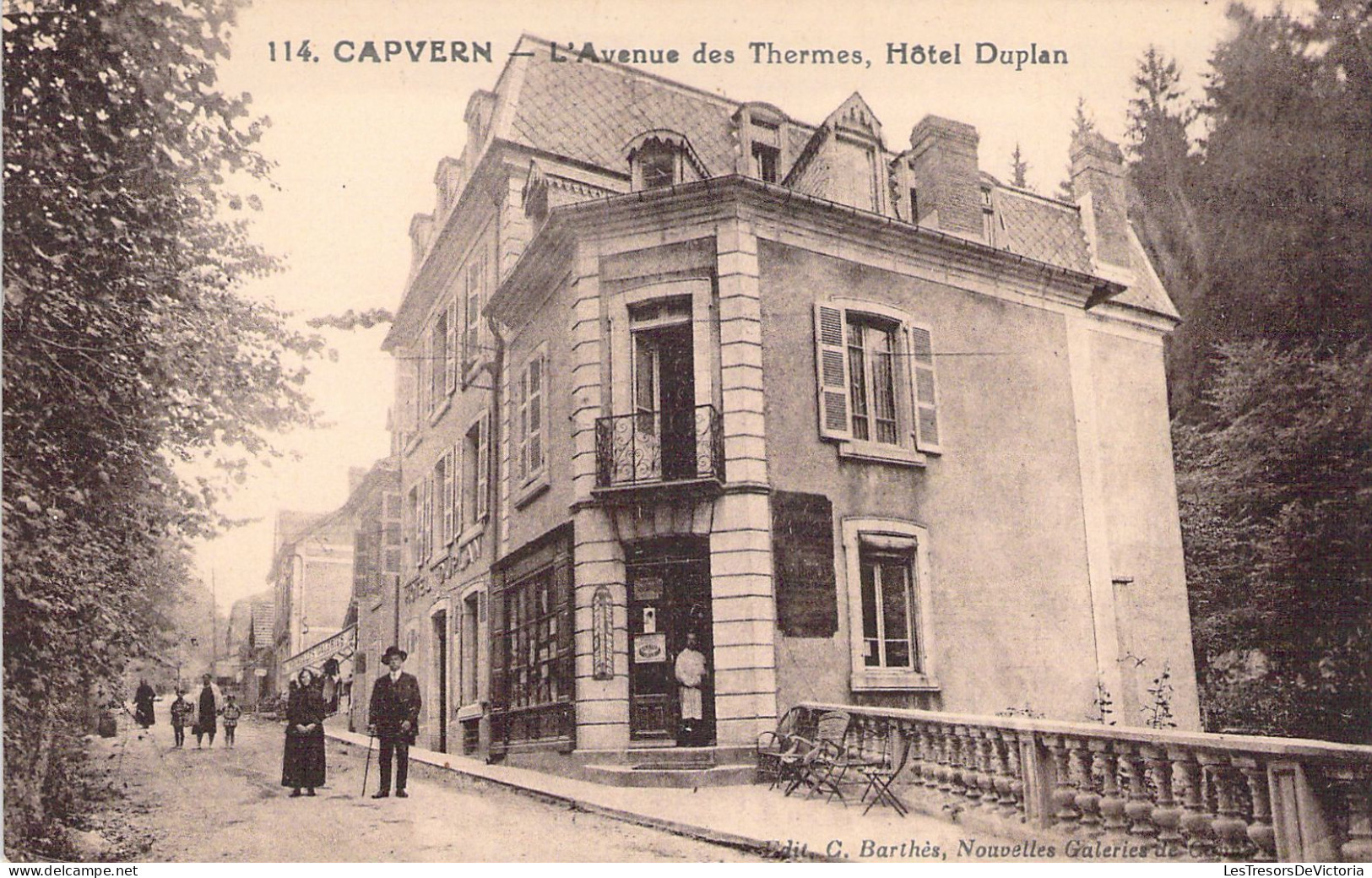 FRANCE - 65 - CAPVERN - L'Avenue Des Thermes Hôtel Duplan - Edit C Barthès - Carte Postale Animée - Andere & Zonder Classificatie