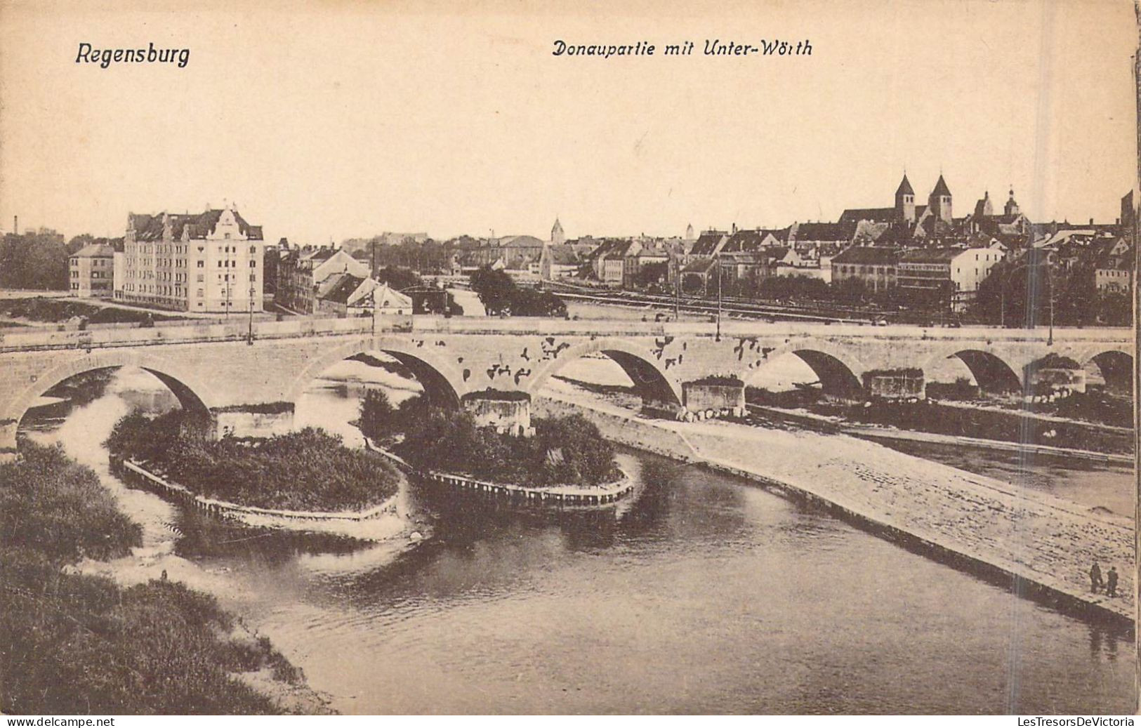 ALLEMAGNE - Regensburg - Donaupartie Mit Unter-Worth - Carte Postale Ancienne - Regensburg