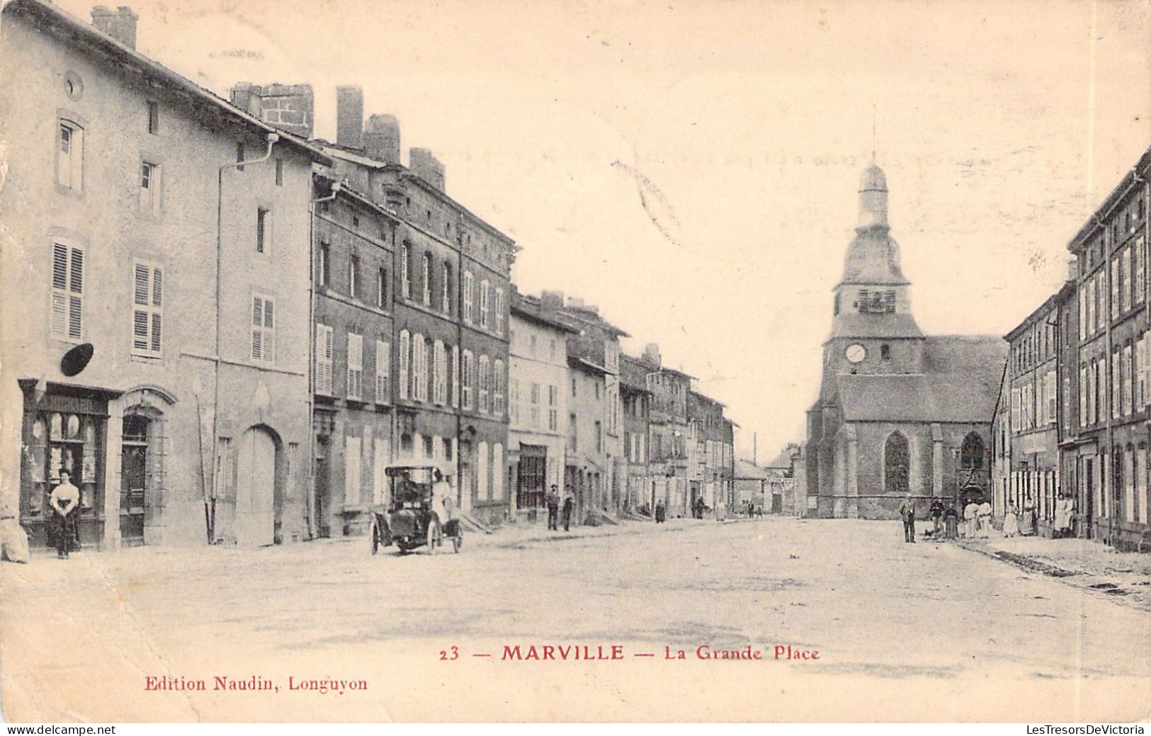 FRANCE - 55 - MARVILLE - La Grande Place - Edition Naudin - Carte Postale Animée - Sonstige & Ohne Zuordnung