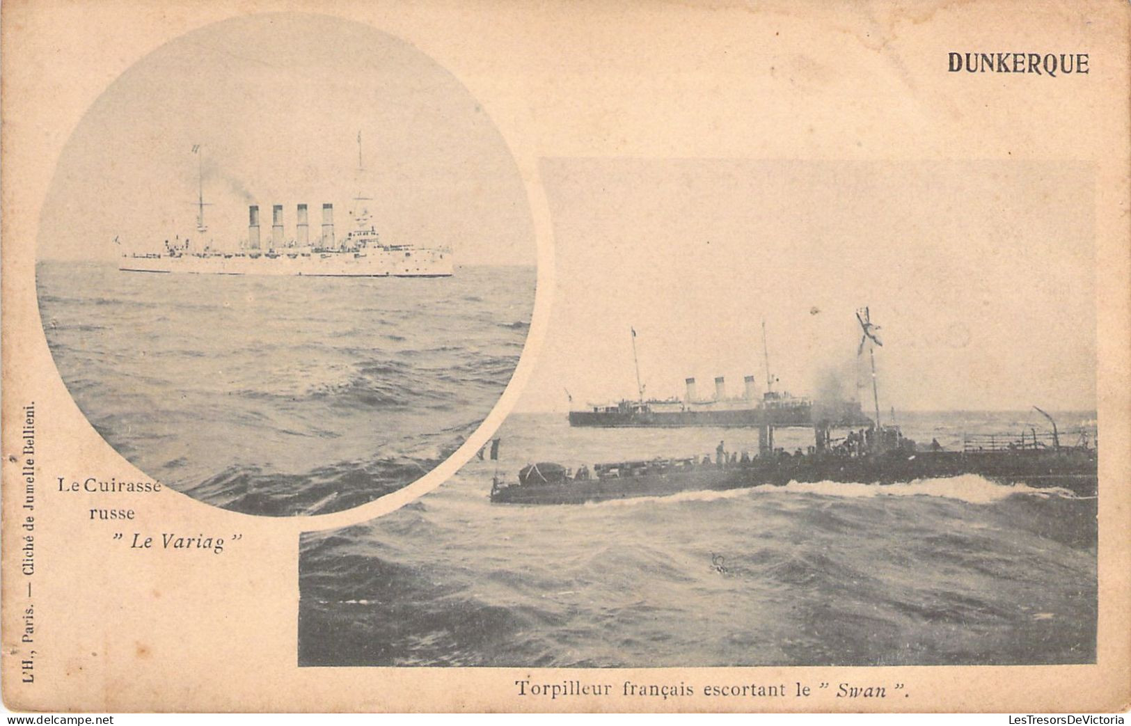 FRANCE - 59 - DUNKERQUE - Torpilleur Français Escortant Le SWAN - Carte Postale Animée - Dunkerque