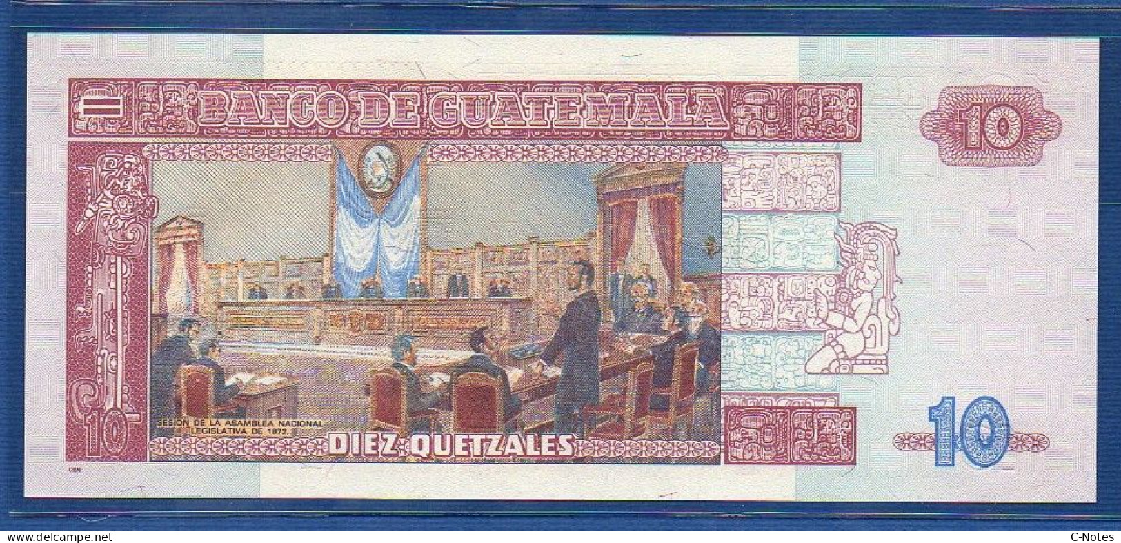 GUATEMALA - P.111b – 10 Quetzales 17.01.2007 UNC Serie D57430473B Printer: Canadian Banknote Company - Guatemala