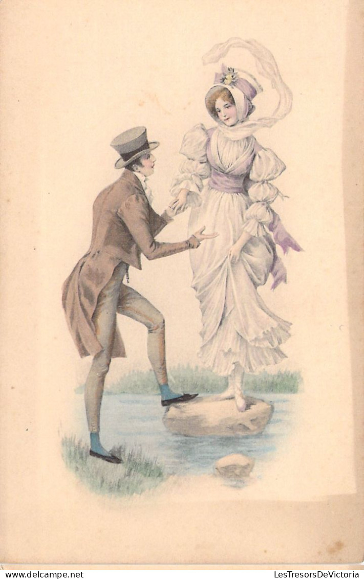 ILLUSTRATEUR SIGNEE VIENNE - Couple Au Bord De La Rivière - N°391 - Carte Postale Animée - Vienne