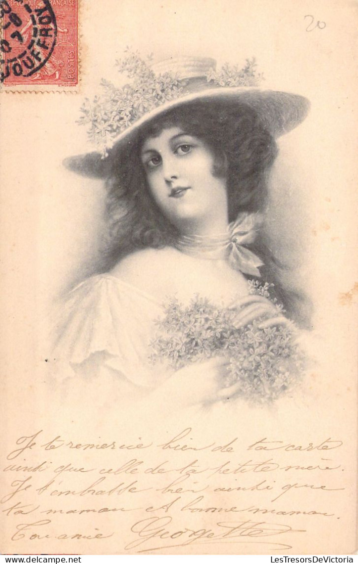 ILLUSTRATEUR SIGNEE VIENNE -  Portrait De Femme Au Chapeau - N°322 - Carte Postale Animée - Vienne