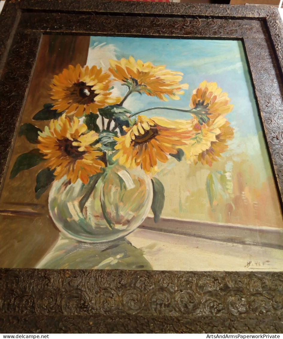 Tournesols Dans Un Vase/ Sunflowers In Vase, 1941 - Huiles