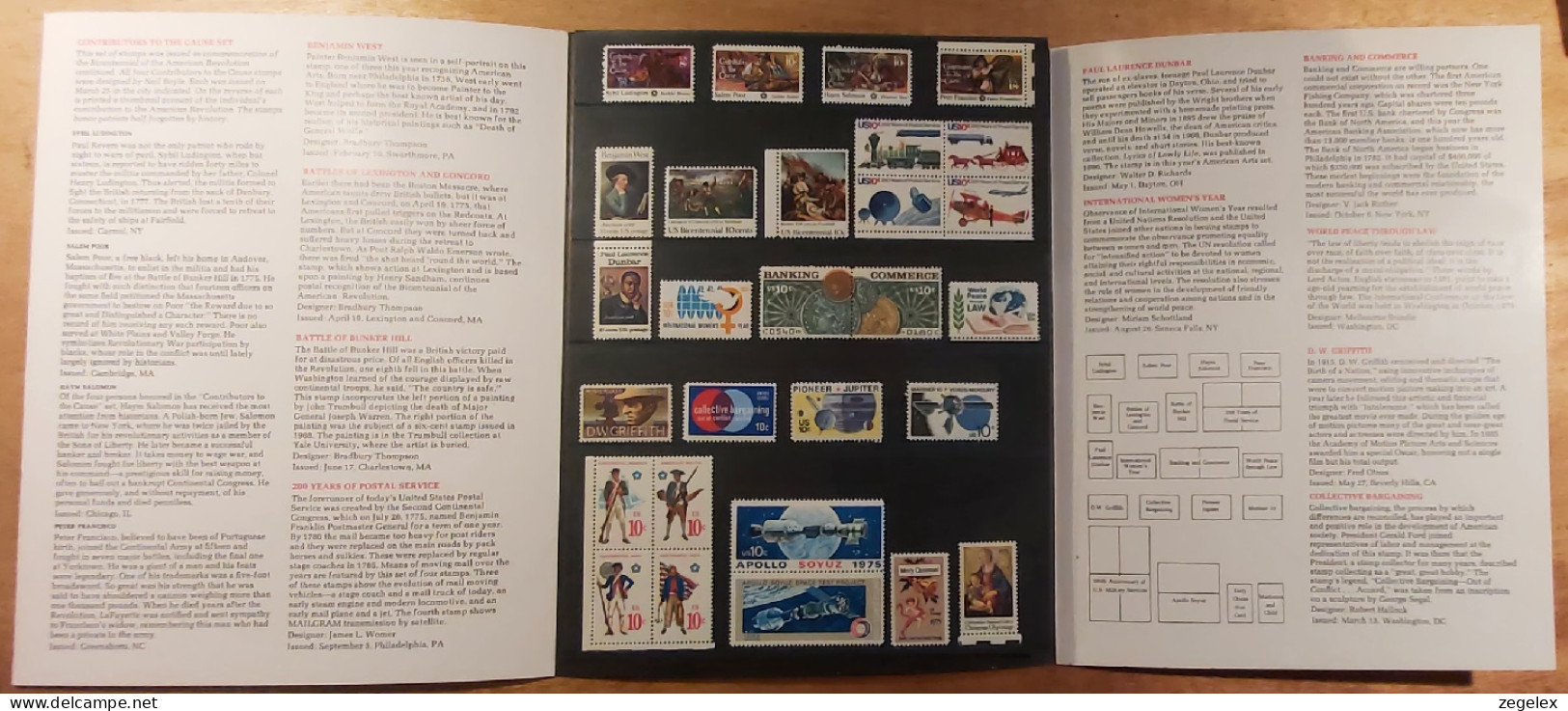 USA Postal Service Mint Set Of 1975 Commemorative And Special Stamps. MNH** - Full Years