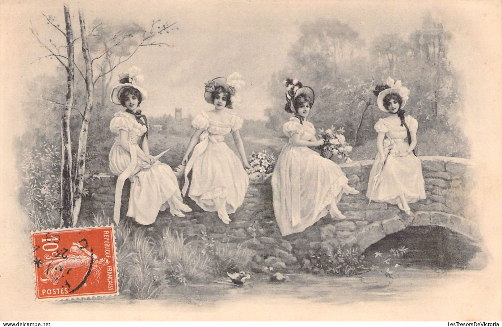 ILLUSTRATEUR SIGNEE VIENNE - 4 Femmes - N°257 - Carte Postale Animée - Vienne