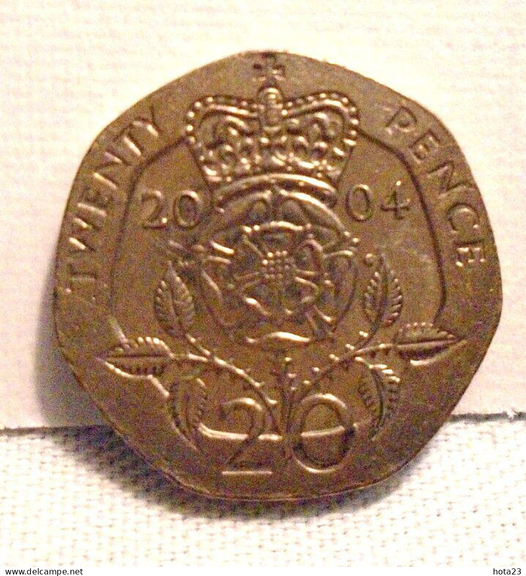 2004 - 20  TWENTY Pence; United Kingdom; England; Great Britain; Circulated - 20 Pence