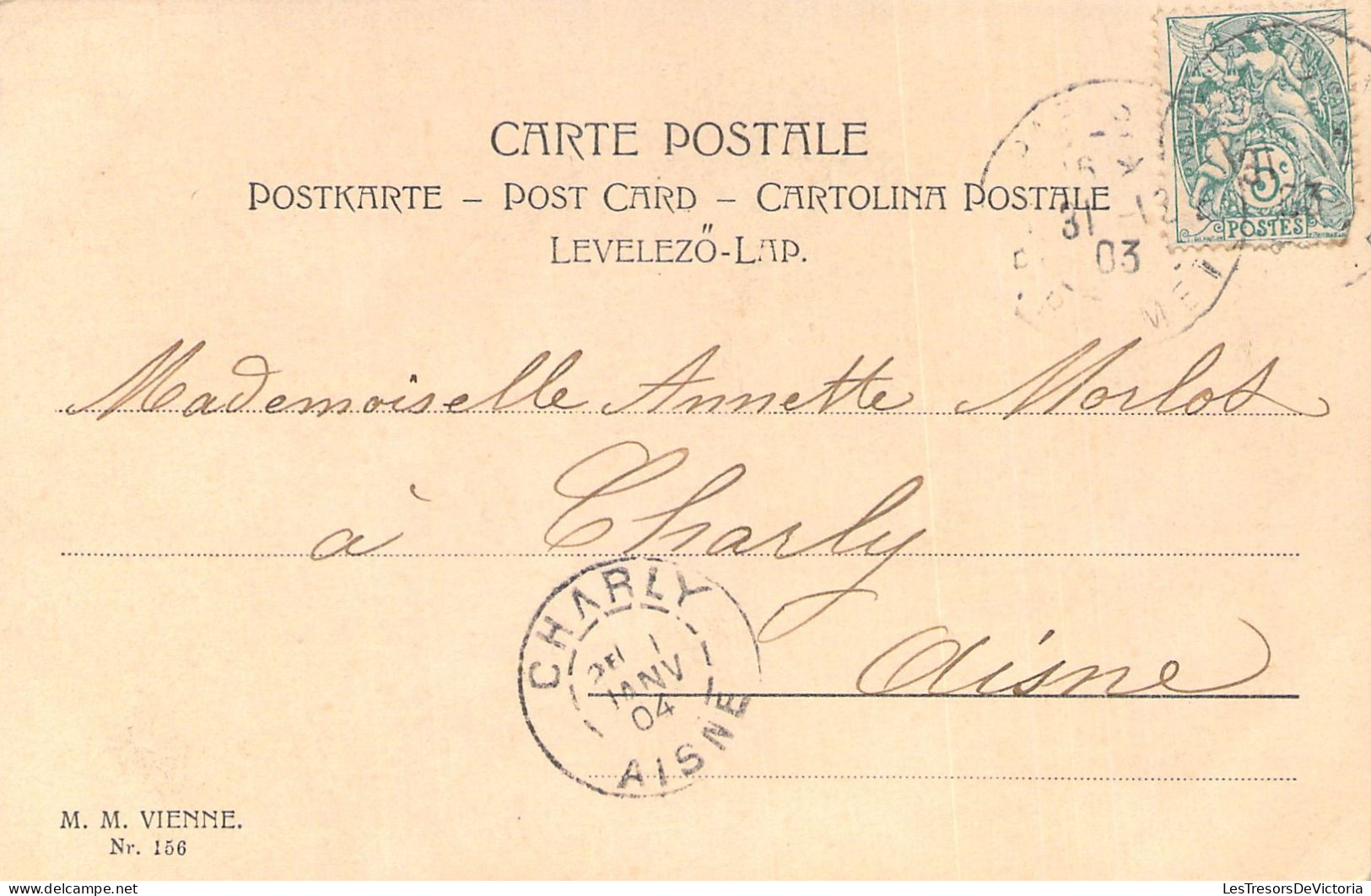 ILLUSTRATEUR SIGNEE VIENNE - Bonne Année - Couple - Neige - Manteau - 156 - Carte Postale Animée - Vienne