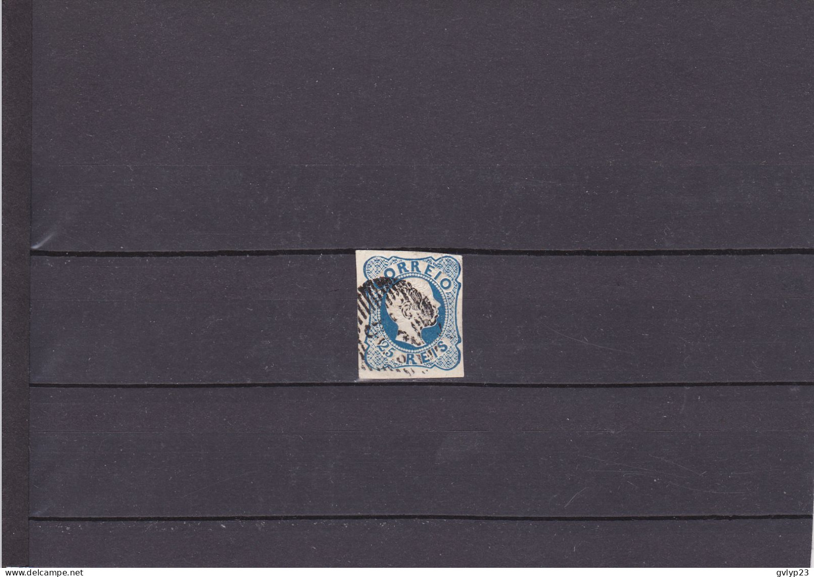 DOM PEDRO V/OBLITéRé/TÊTE  EN RELIEF/ 25 R.BLEU/ N°11 CAT. IV YVERT ET TELLIER/  1856-58 - Used Stamps