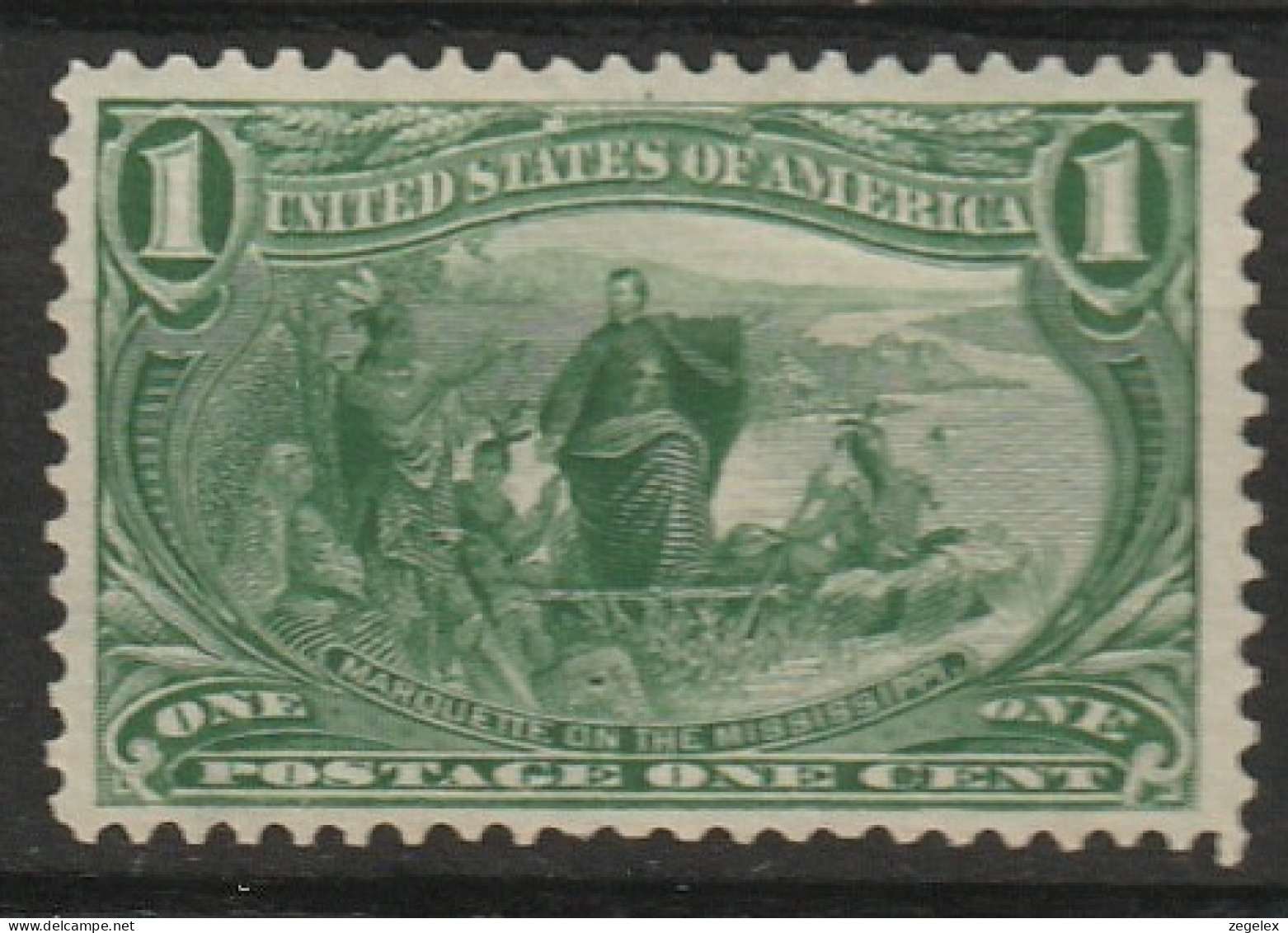 USA 1898 Trans-Mississippi Exposition - 1c Unused Scott No. 285 MNG Mint No Gum - Neufs