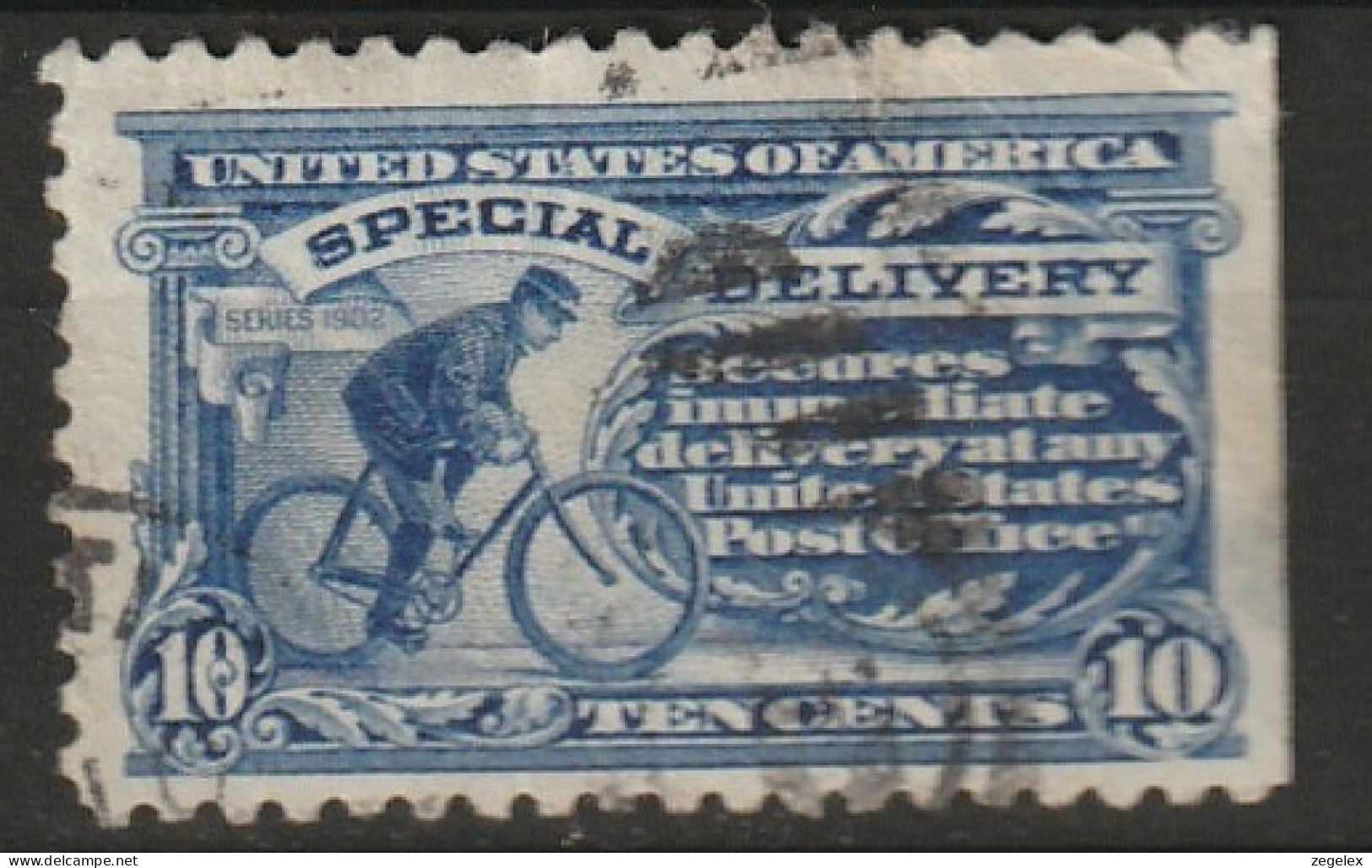 USA 1914 Special Delivery. Wmk.perf. 10  Scott No E9a Used. See Description - Expres & Aangetekend