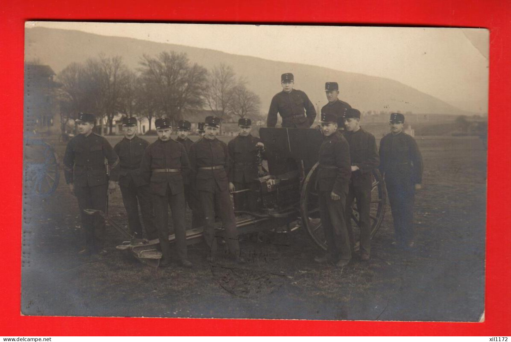 KAU-17  Bière Place D'Armes Exercice Militaire  Cachet Bière 1914 . Photo Jotterand - Bière