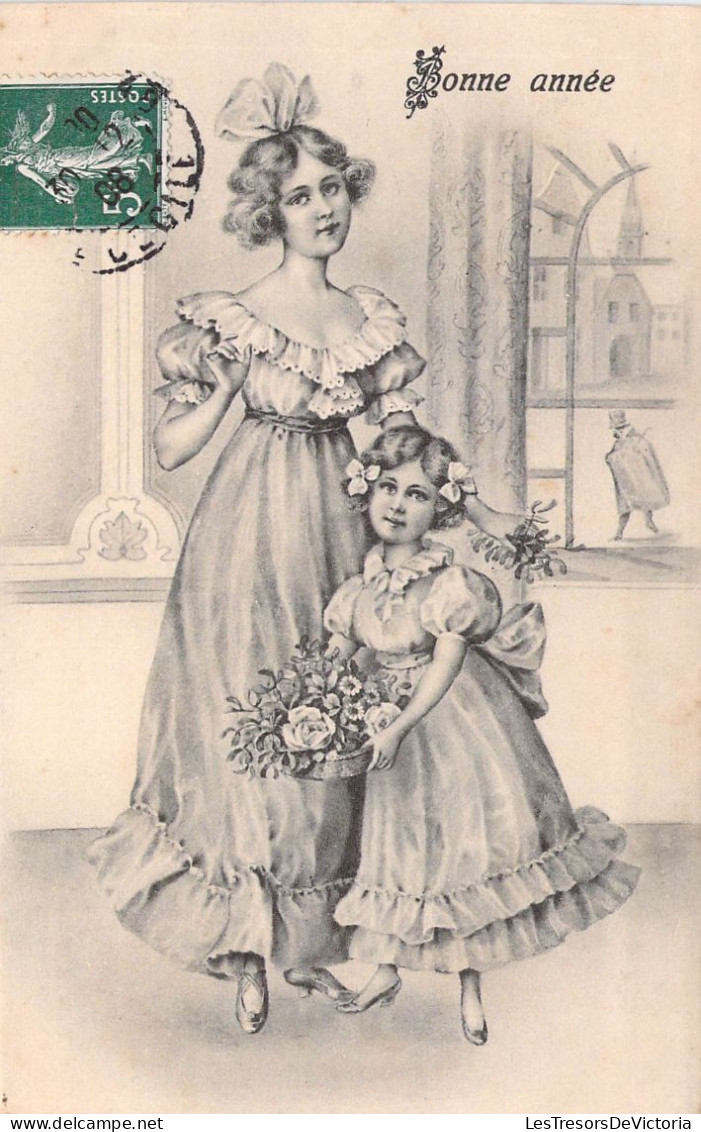 ILLUSTRATEUR SIGNEE VIENNE - Bonne Année - Femme Et Enfant - 20963 - Carte Postale Animée - Vienne