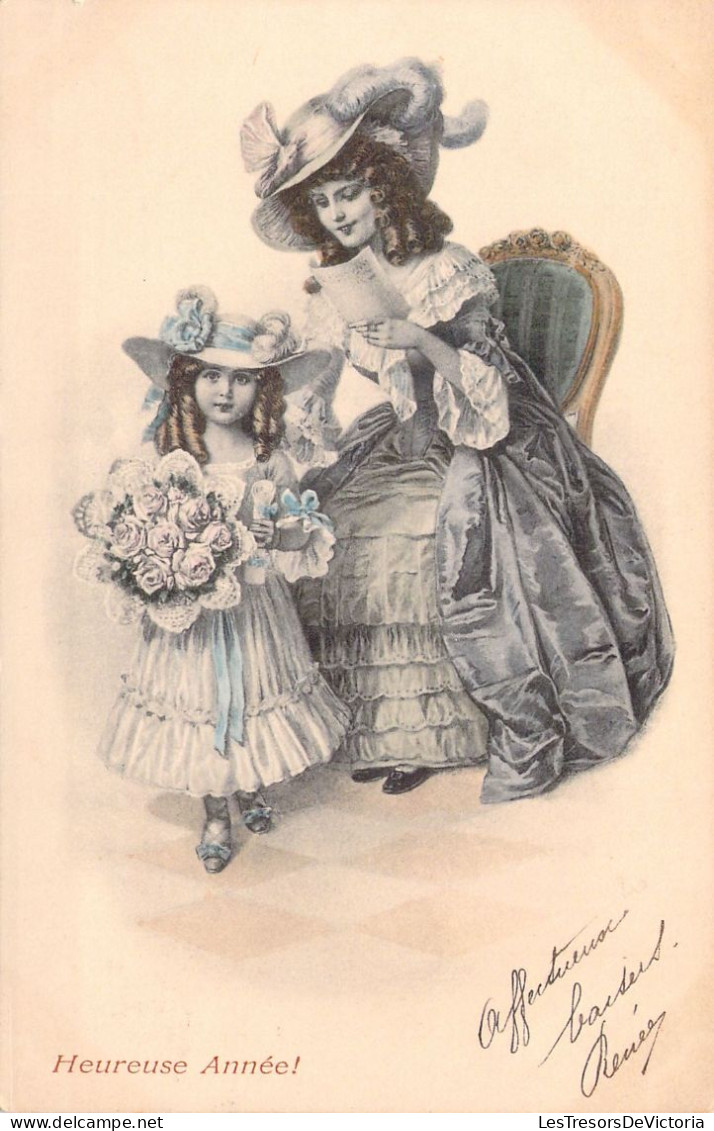 ILLUSTRATEUR SIGNEE VIENNE - Bonne Année - Femme Et Enfant - 159 - Carte Postale Animée - Vienne