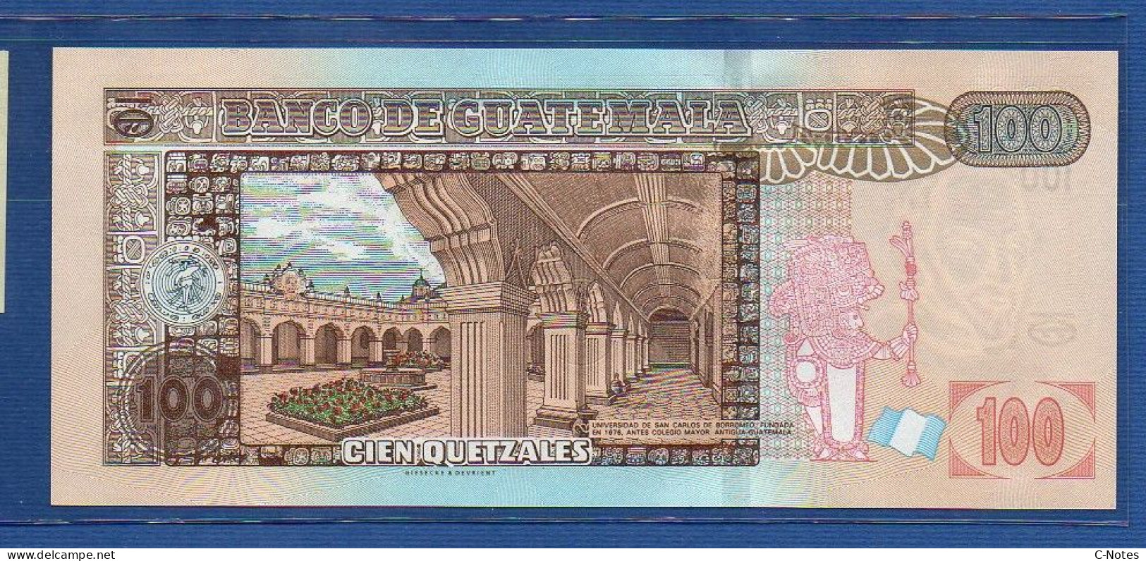 GUATEMALA - P.126b – 100 Quetzales 09.09.2011 UNC Serie G48400676E, Printer: Giesecke & Devrient, Germany - Guatemala