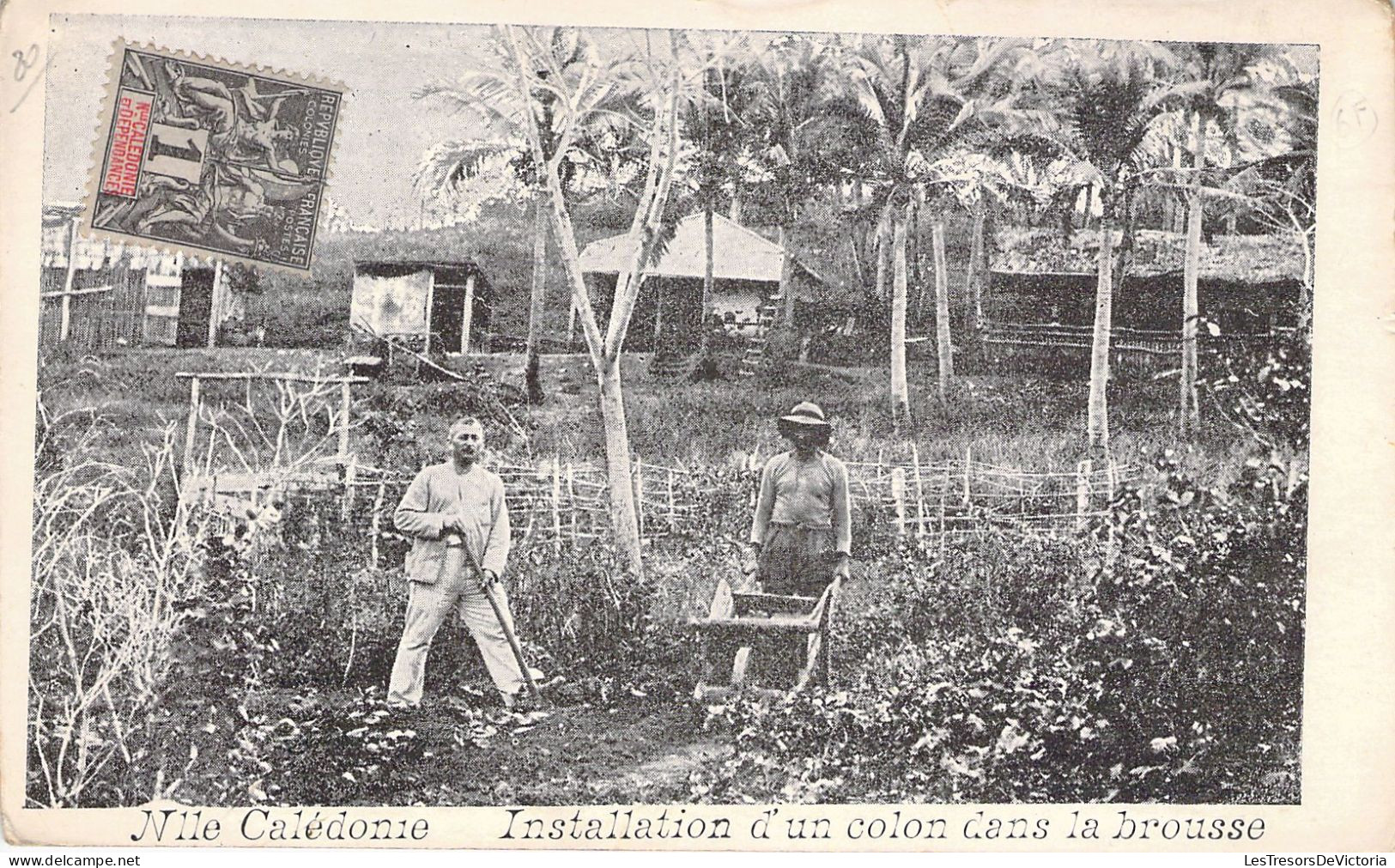 NOUVELLE CALEDONIE - Installation D'un Colon Dans La Brousse - Carte Postale Animée - Nouvelle Calédonie