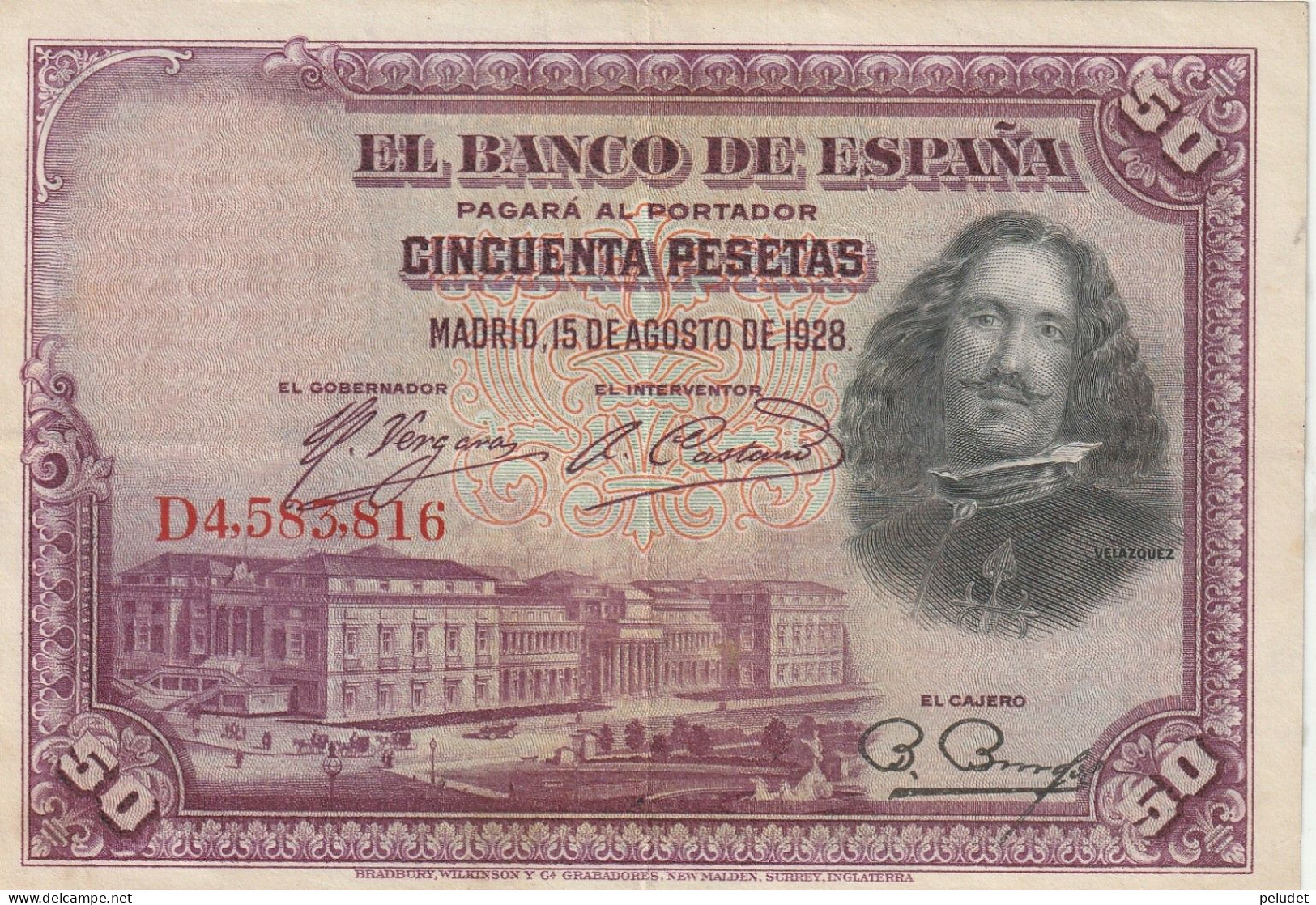 España Spain Espagne 50 PESESTAS 1928 - 50 Pesetas