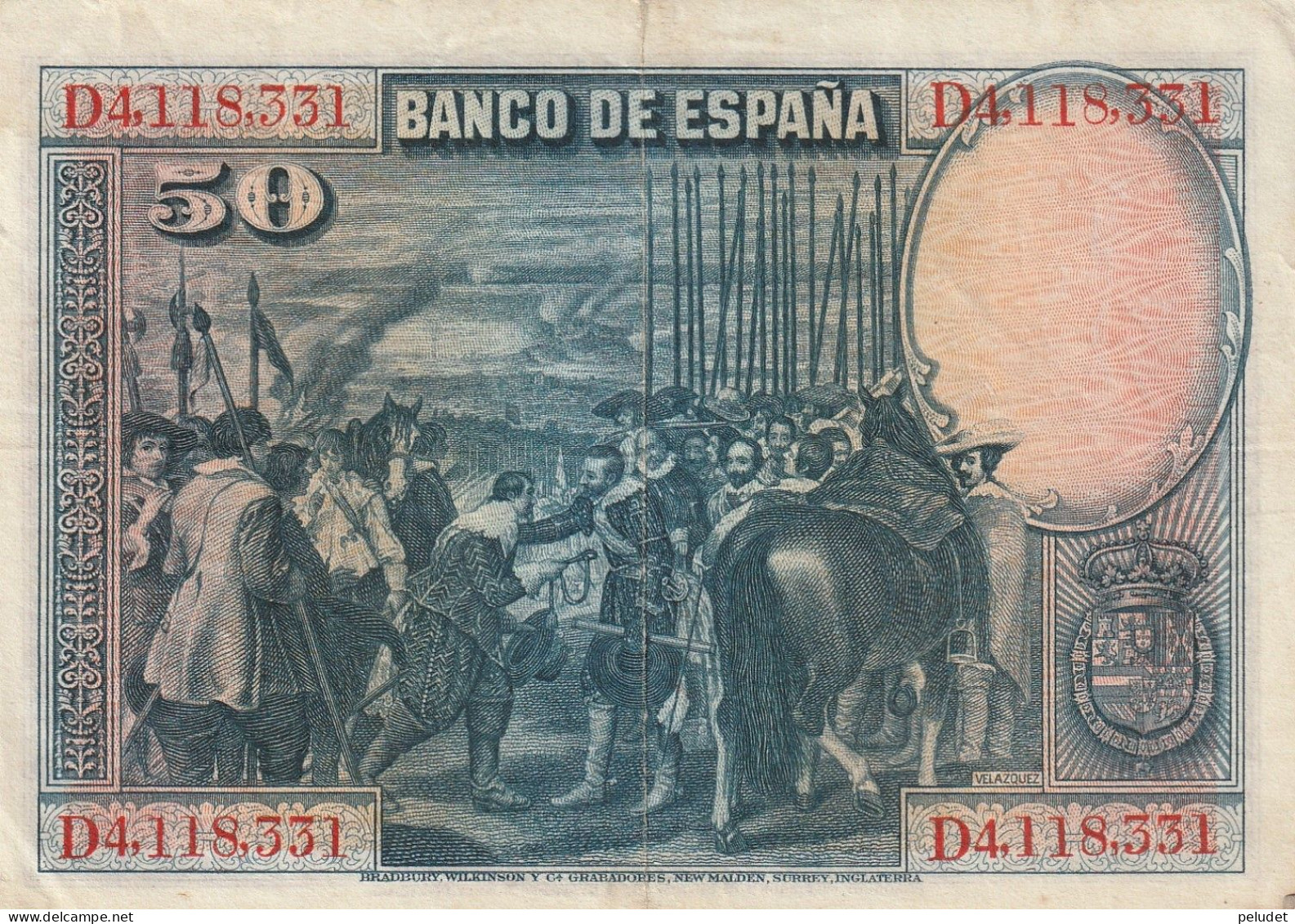 España Spain Espagne 50 PESESTAS 1928 - 50 Pesetas