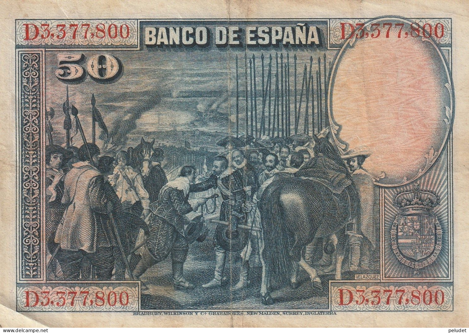 España Spain Espagne 50 PESESTAS 1928 - 50 Pesetas