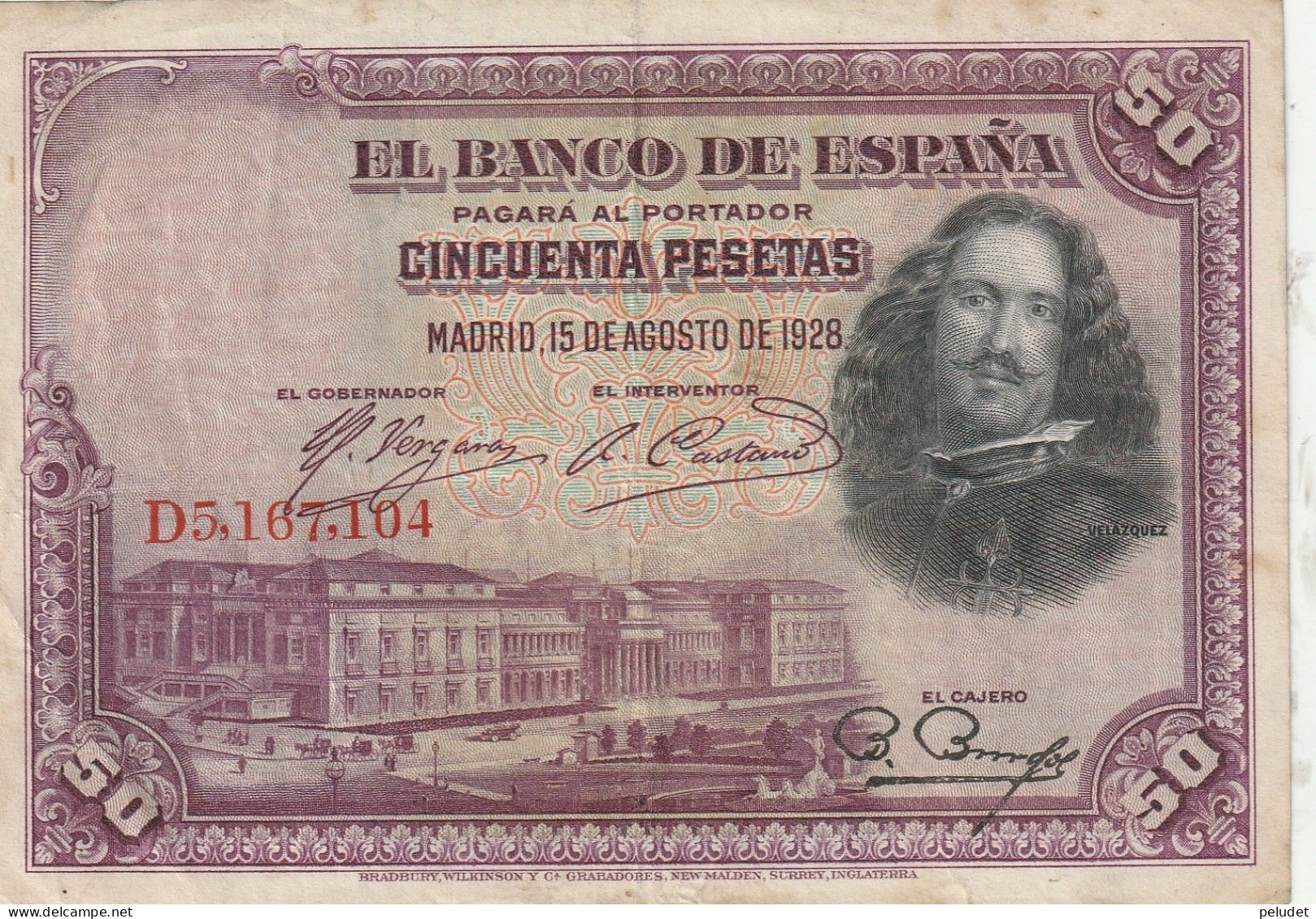 España Spain Espagne 50 PESESTAS 1928 - 50 Pesetas