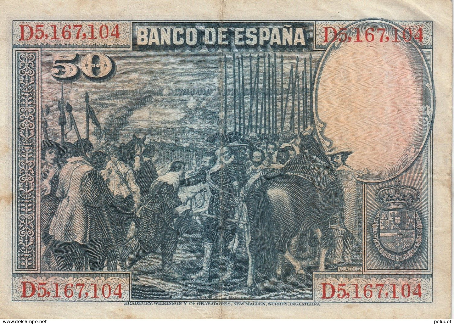 España Spain Espagne 50 PESESTAS 1928 - 50 Pesetas