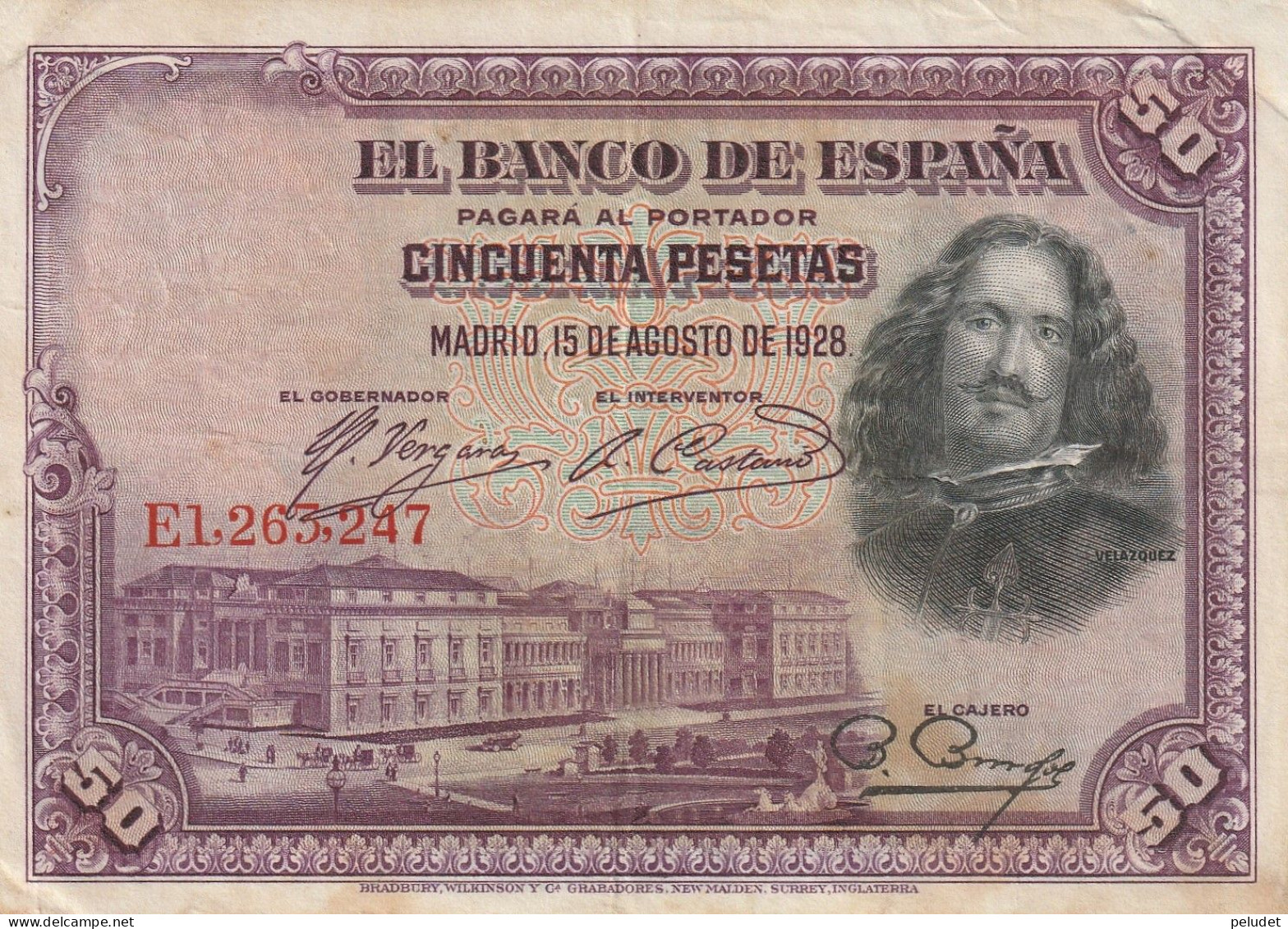 España Spain Espagne 50 PESESTAS 1928 - 50 Pesetas