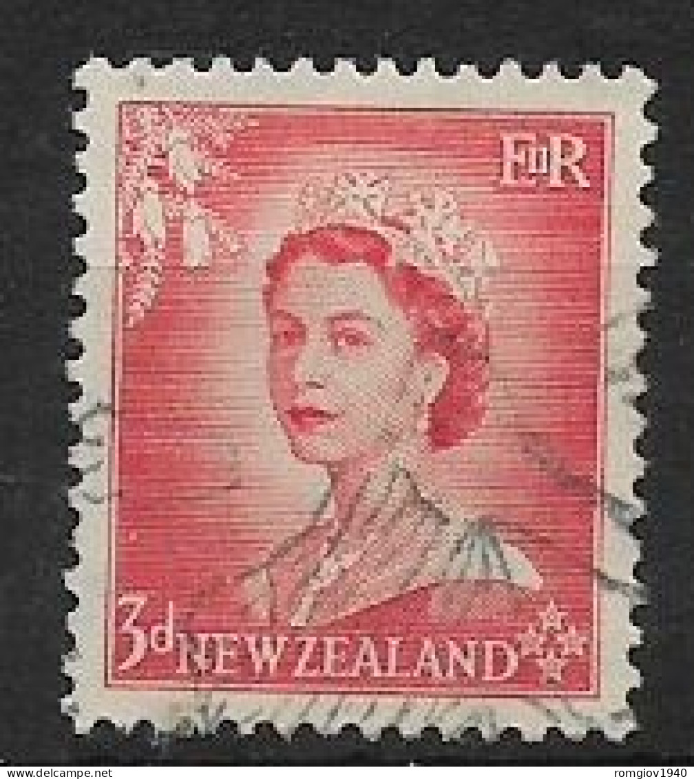 NUOVA ZELANDA  1953-54 SERIE ORDINARIA ELISABETTA II UNIF. 373 USATO VF - Used Stamps