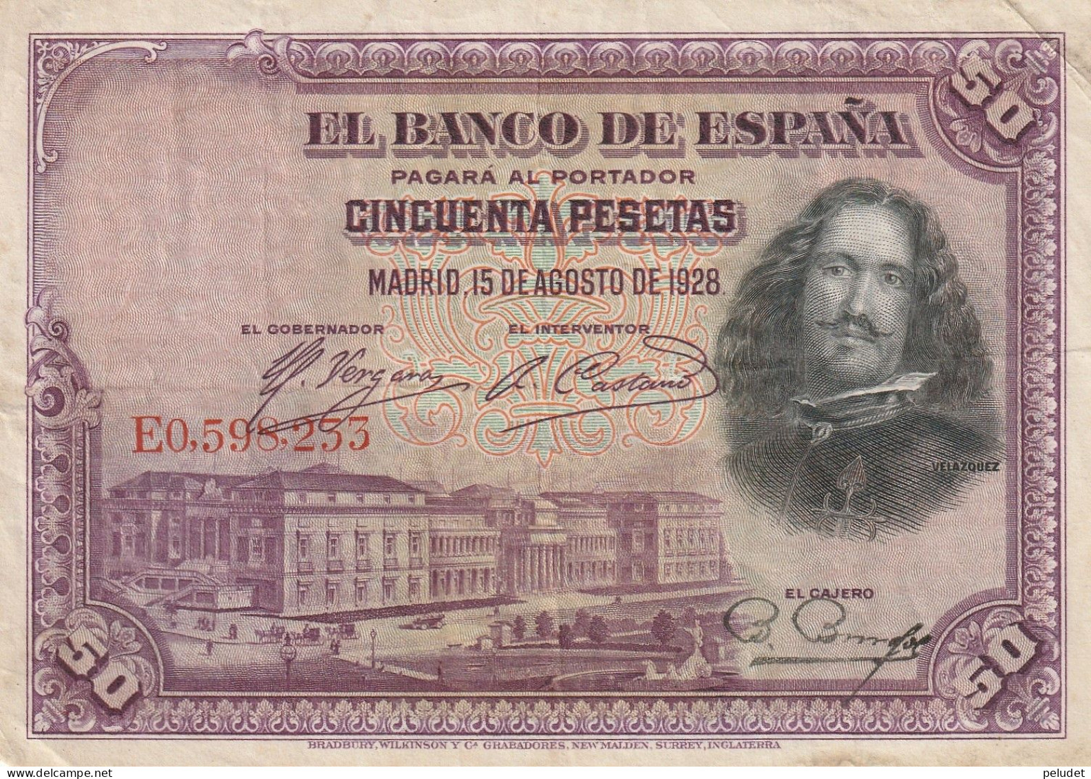 España Spain Espagne 50 PESESTAS 1928 - 50 Peseten