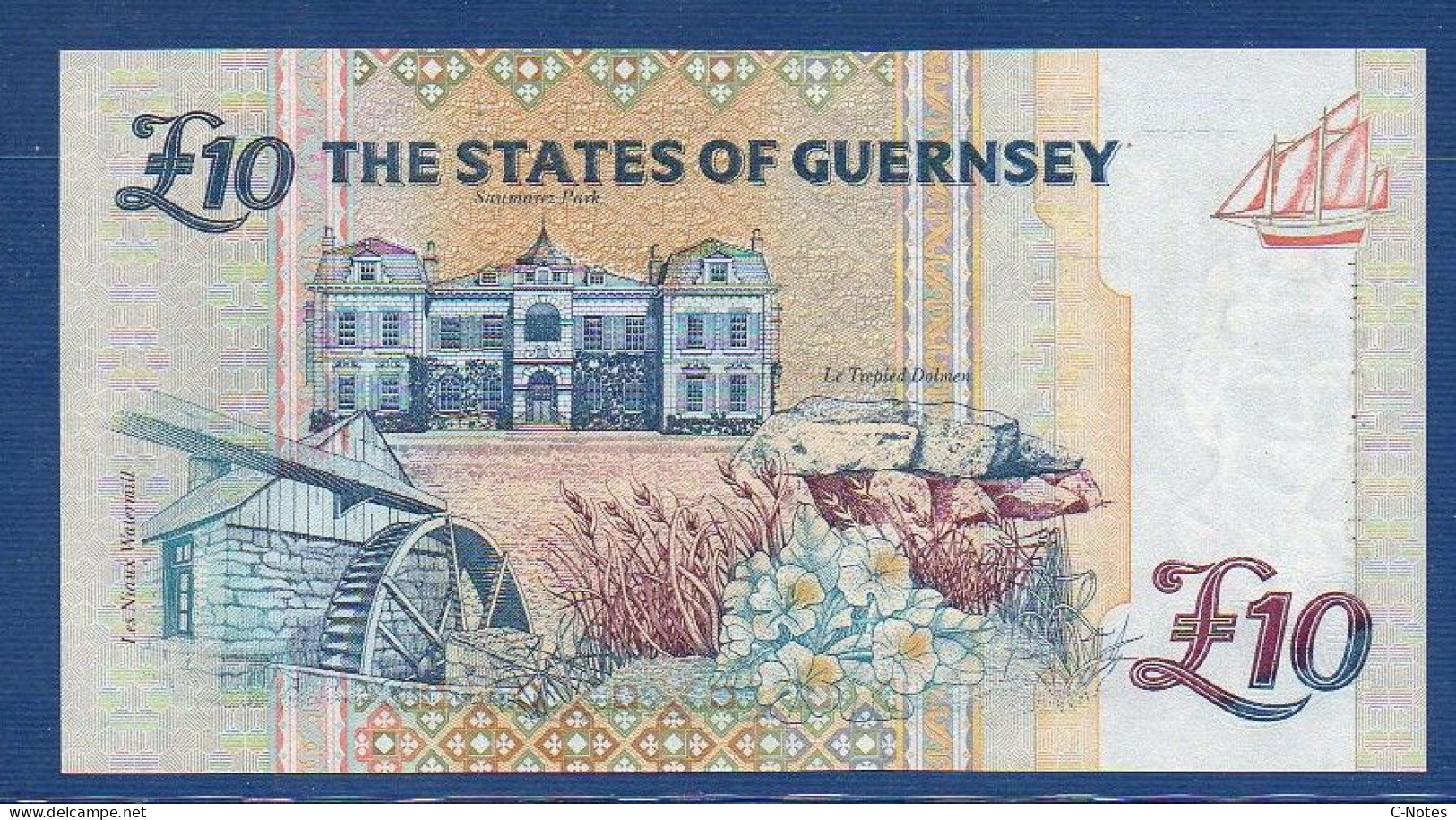 GUERNSEY - P. 57c -  10 Pounds ND (1995 - 2023) UNC, S/n E000232  - LOW NUMBER - Guernesey
