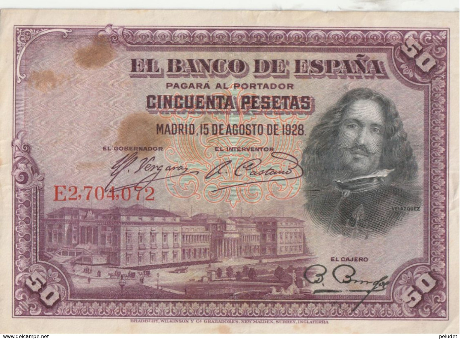 España Spain Espagne 50 PESESTAS 1928 - 50 Pesetas