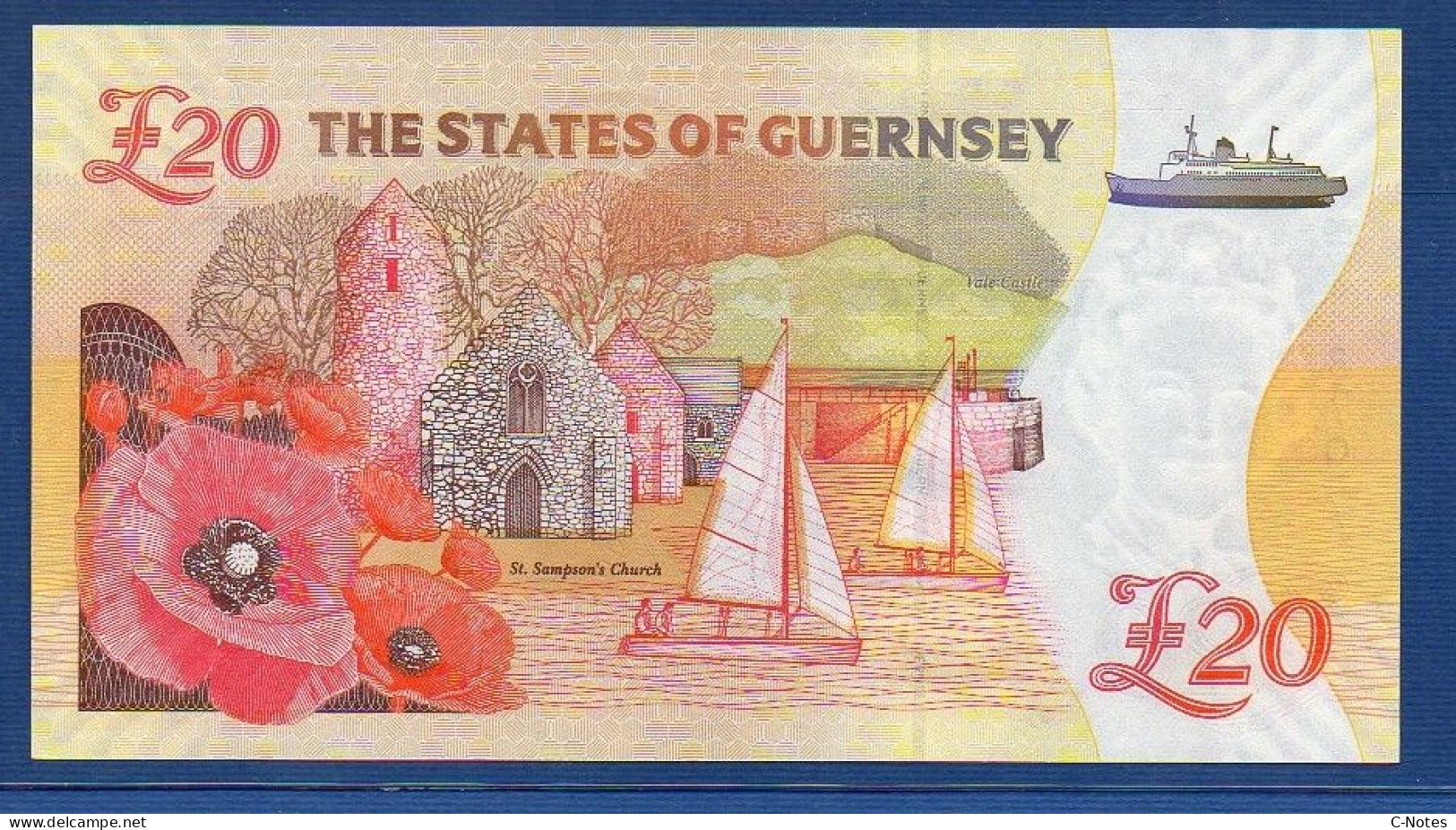 GUERNSEY - P. 63 -  20 Pounds ND (2018) UNC, S/n TG/W008797 "100th Anniversary Of The Great War" Commemorative Issue - Guernsey