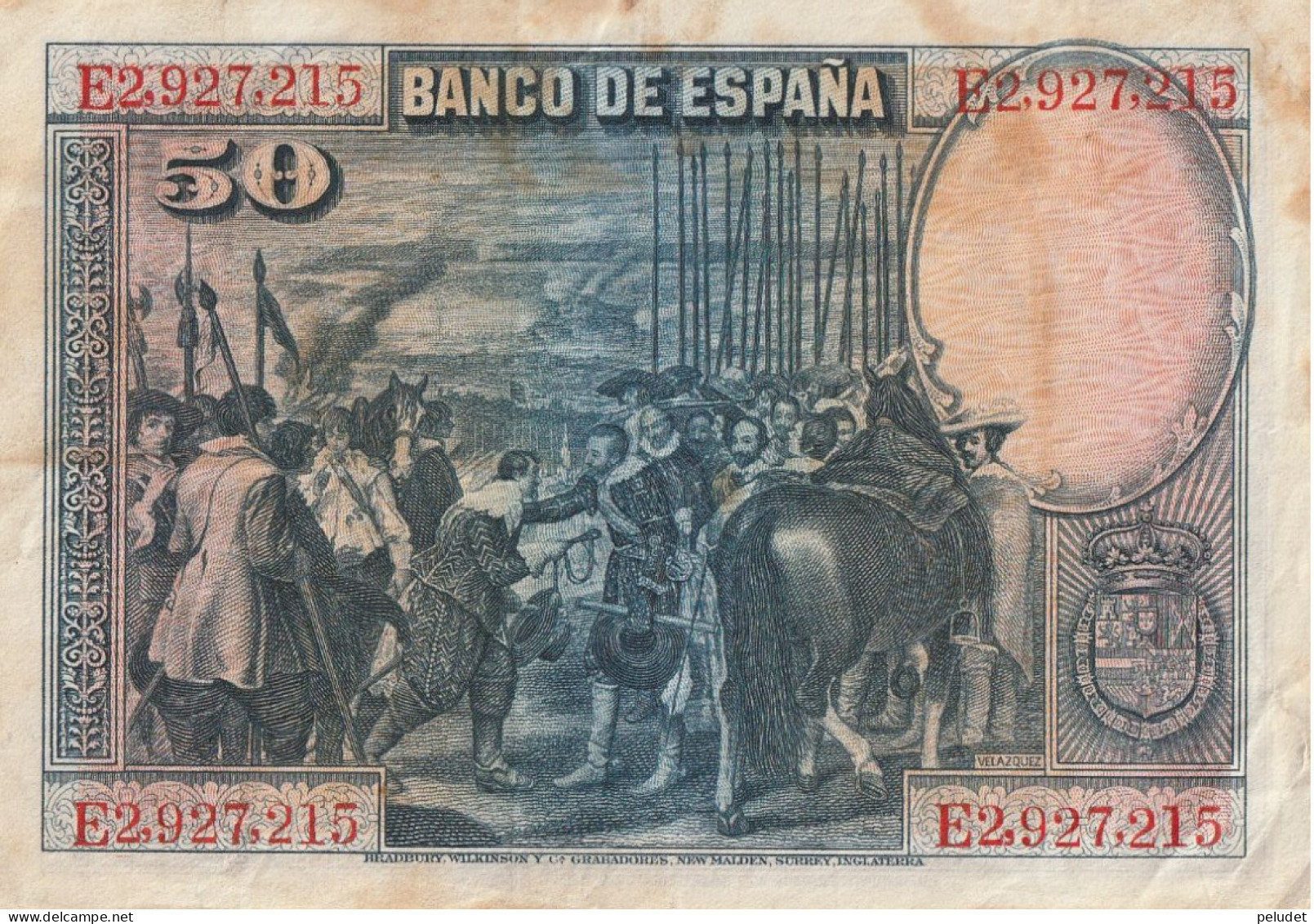 España Spain Espagne 50 PESESTAS 1928 - 50 Peseten