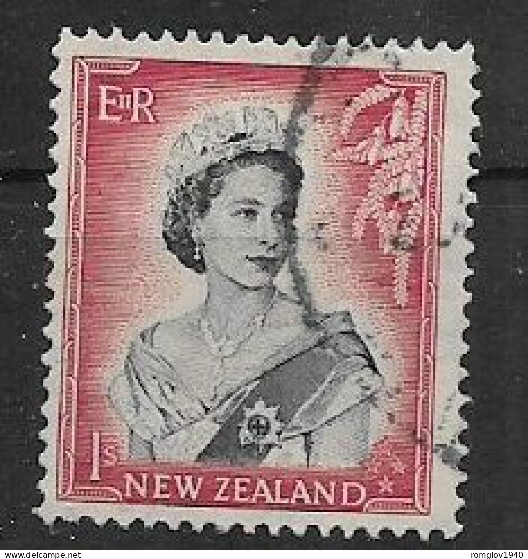 NUOVA ZELANDA  1953-54 SERIE ORDINARIA ELISABETTA II UNIF. 378  USATO VF - Used Stamps