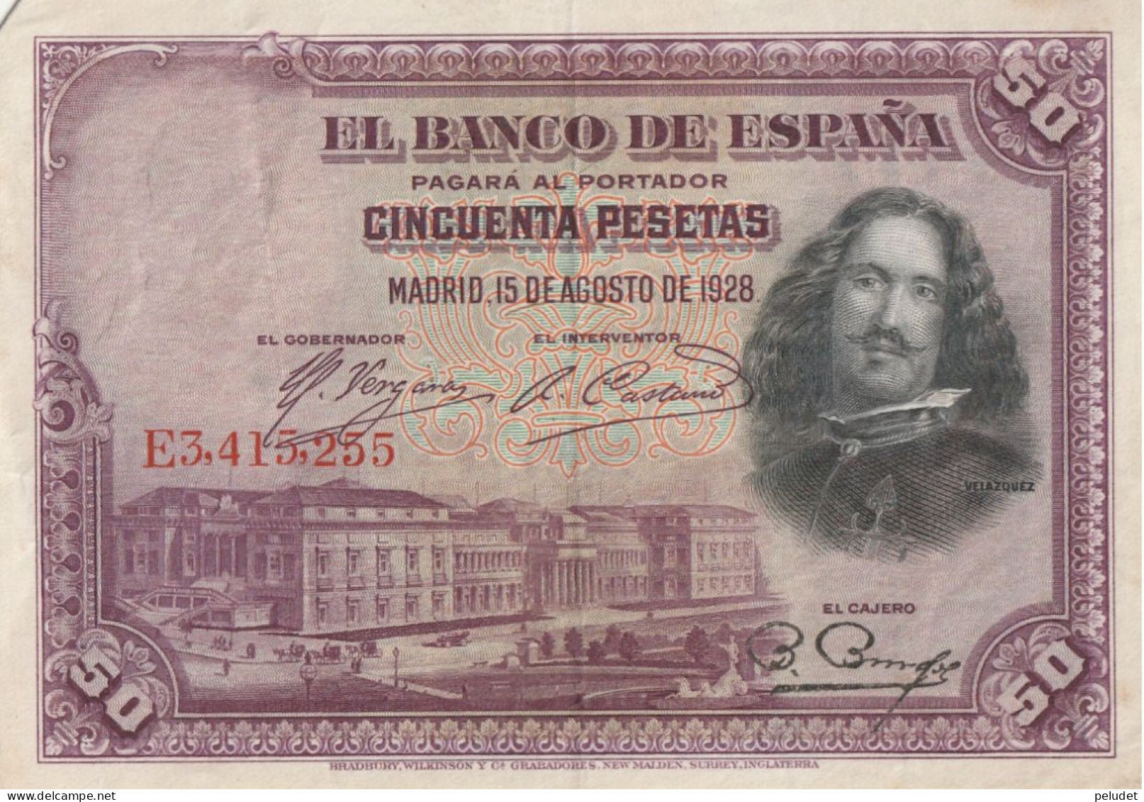 España Spain Espagne 50 PESESTAS 1928 - 50 Pesetas