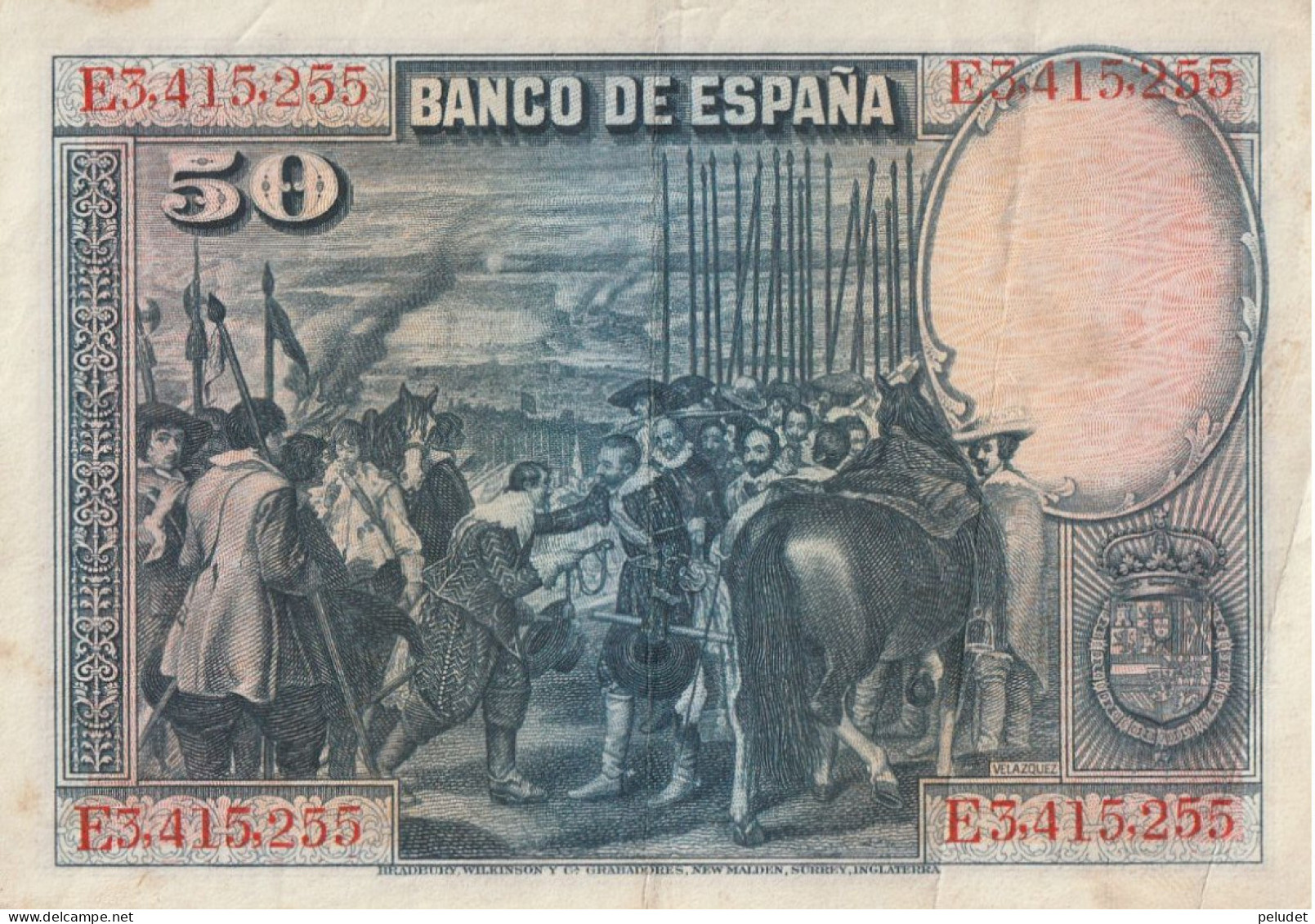 España Spain Espagne 50 PESESTAS 1928 - 50 Pesetas