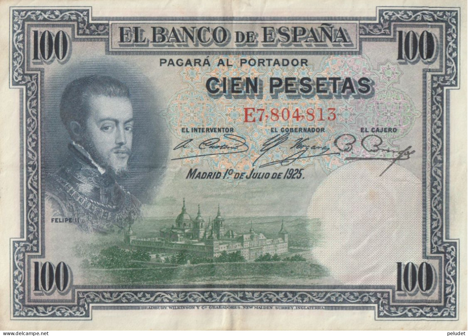 España Spain Espagne 100 PESESTAS 1925 - 50 Peseten