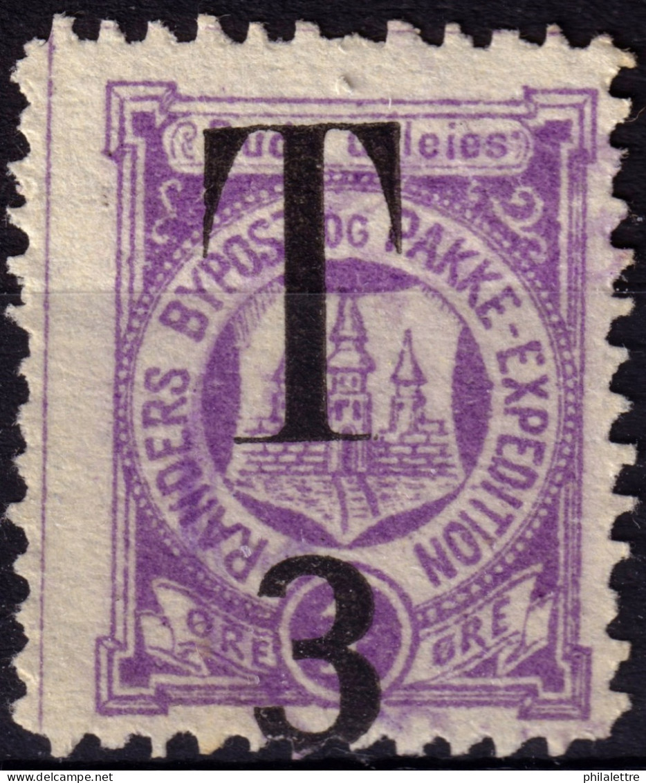 DANEMARK / DENMARK - 1887 - RANDERS Local Post T3 On 1 øre Violet P.12 - VF Used -c - Lokale Uitgaven