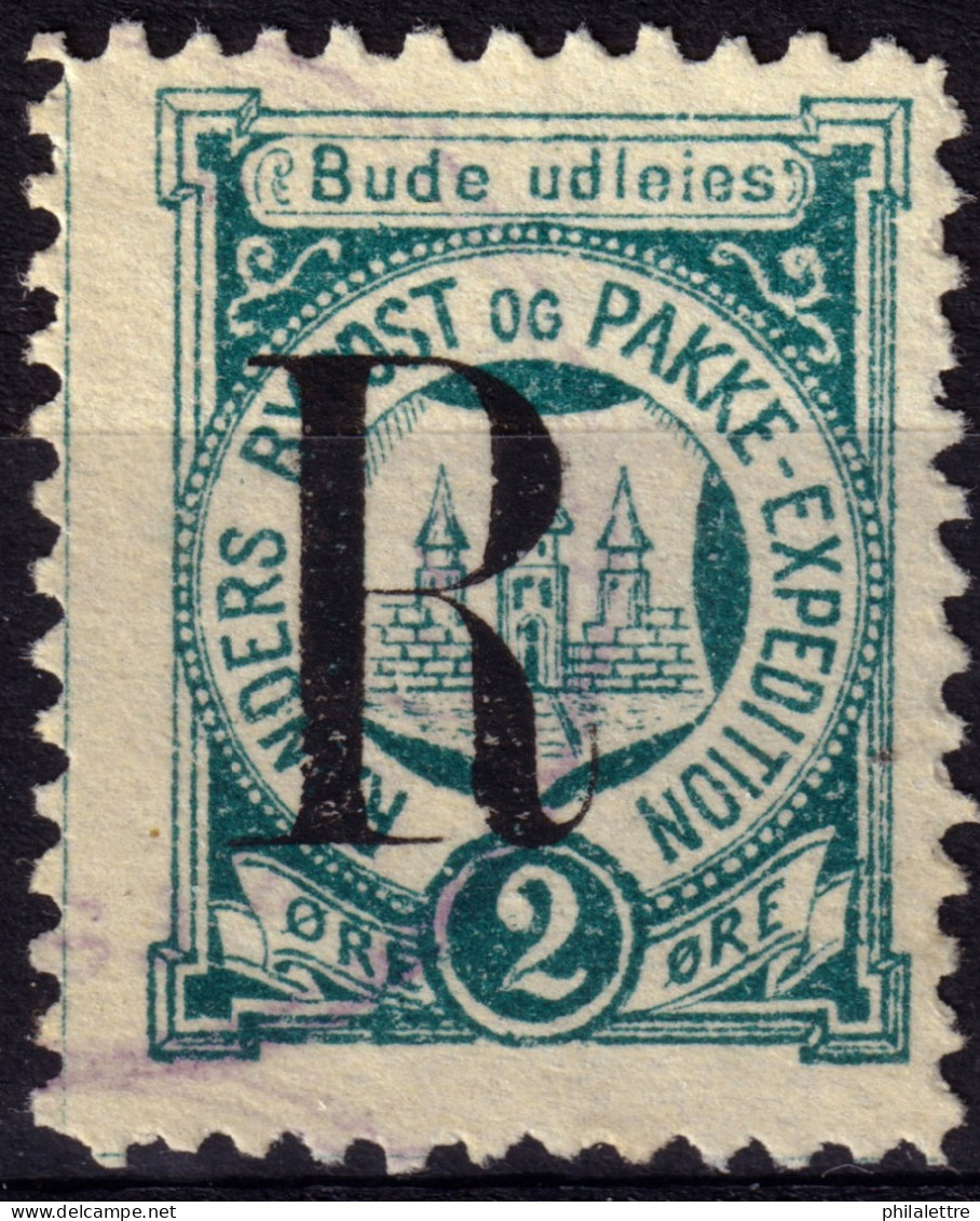 DANEMARK / DENMARK - 1887 - RANDERS Local Post R On 2 øre Myrtle Green P.12- VF Used -e - Local Post Stamps