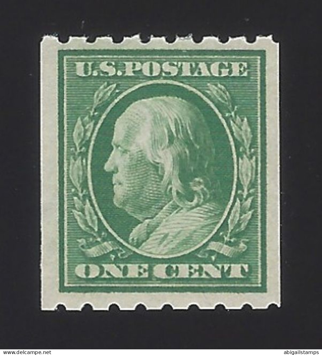 US #390 1910 Green Wmk 190 Perf 8.5 Horz MNH F-VF SCV $10 - Unused Stamps