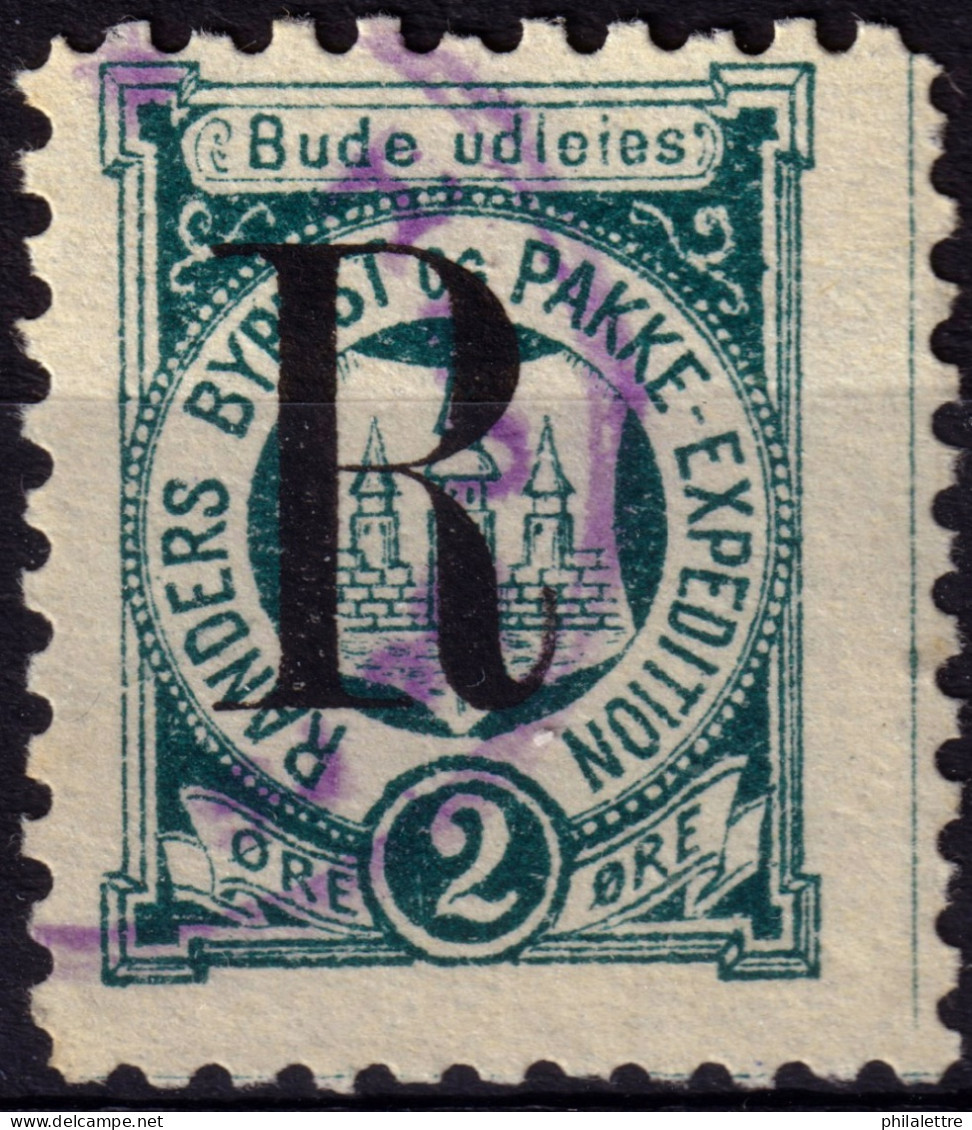 DANEMARK / DENMARK - 1887 - RANDERS Local Post R On 2 øre Myrtle Green P.10 - VF Used -a - Local Post Stamps