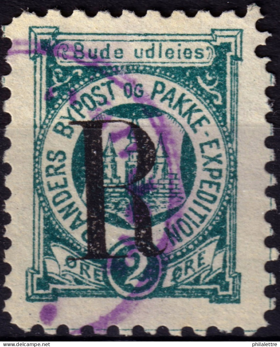 DANEMARK / DENMARK - 1887 - RANDERS Local Post R On 2 øre Myrtle Green P.10 - VF Used -b - Local Post Stamps