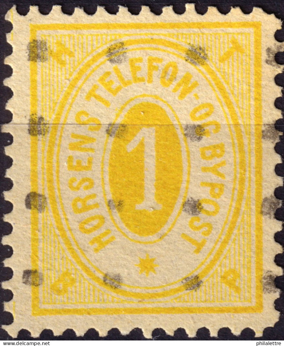 DANEMARK / DENMARK - 1887 - HORSENS Melgaard Local Post 1 øre Yellow - VF Used -c - Emissions Locales