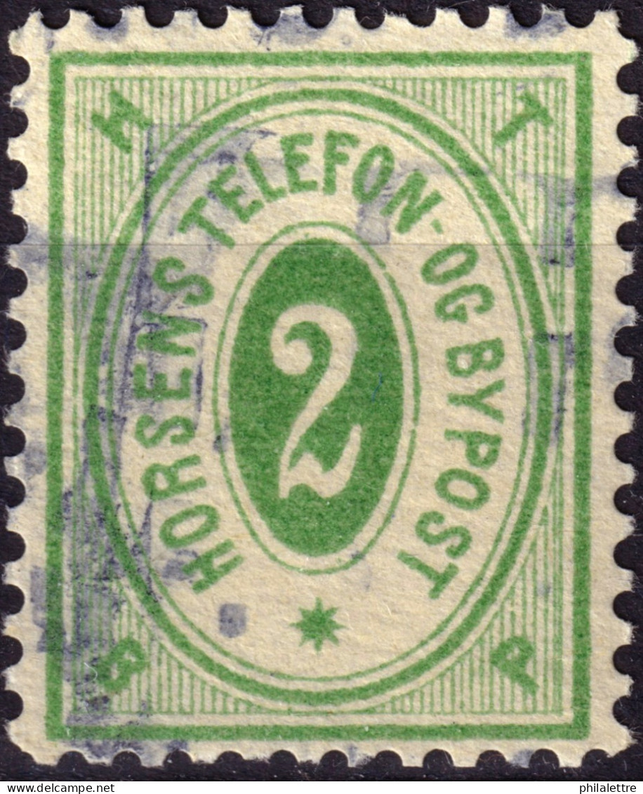 DANEMARK / DENMARK - 1887 - HORSENS Melgaard Local Post 2 øre Green - VF Used -a - Emissions Locales