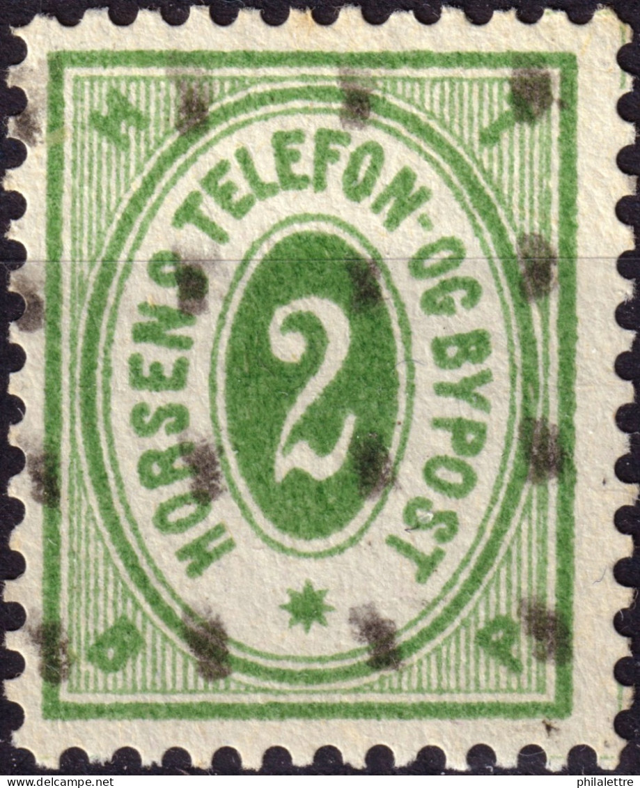 DANEMARK / DENMARK - 1887 - HORSENS Melgaard Local Post 2 øre Green - VF Used -b - Lokale Uitgaven