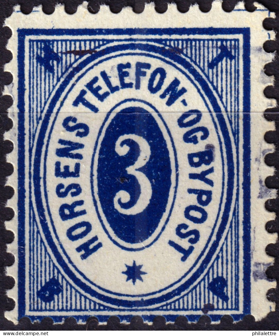 DANEMARK / DENMARK - 1887 - HORSENS Melgaard Local Post 3 øre Blue - VF Used -e - Emissions Locales