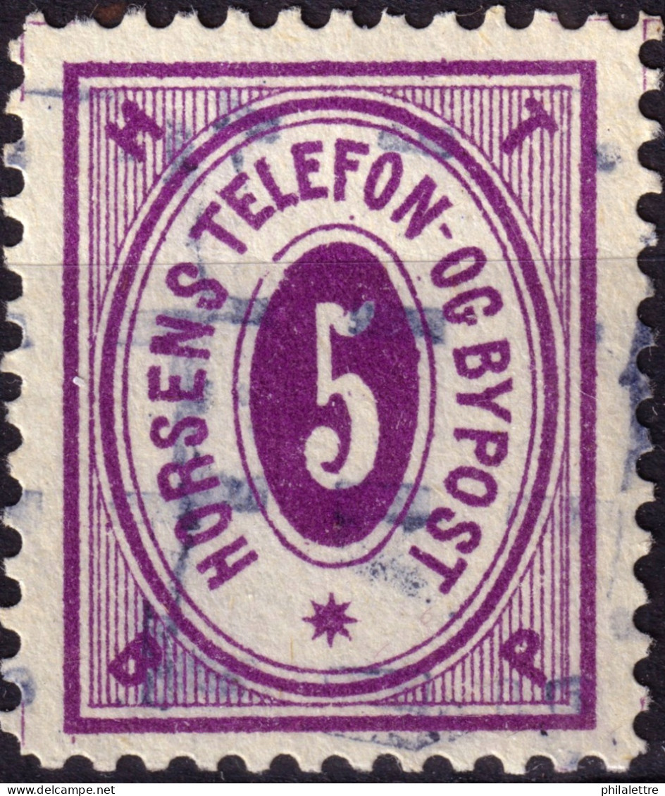 DANEMARK / DENMARK - 1887 - HORSENS Melgaard Local Post 5 øre Violet - VF Used -a - Emissioni Locali