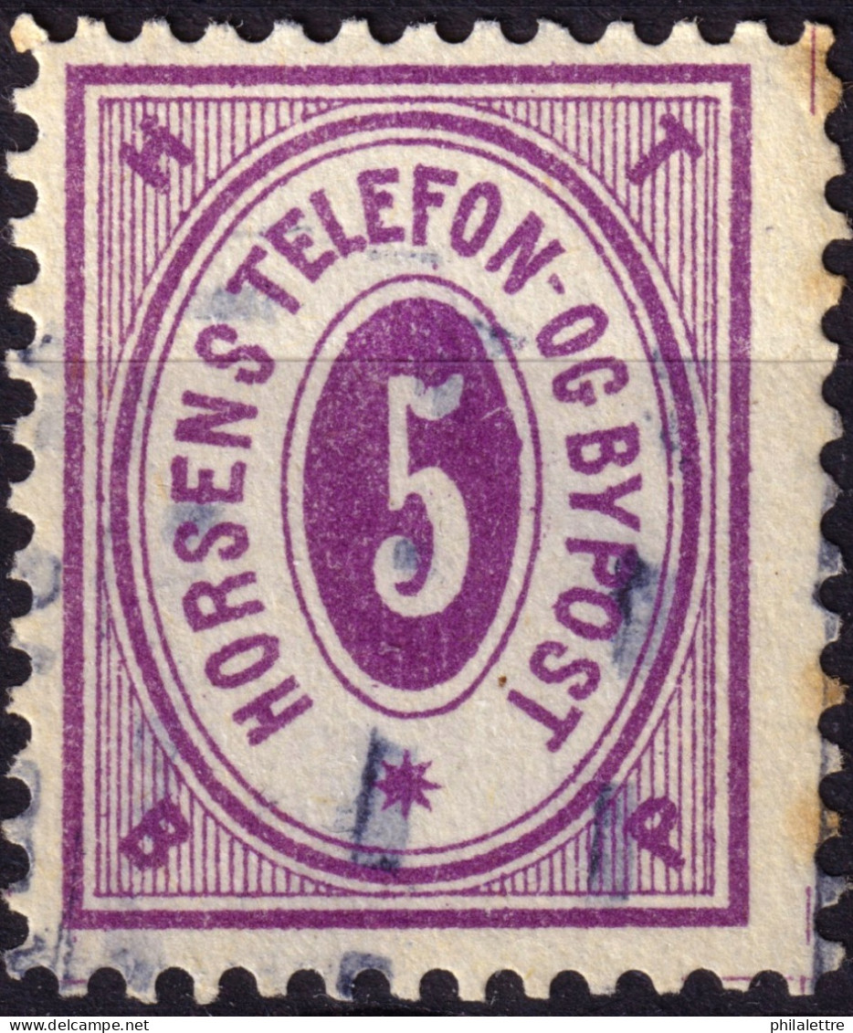 DANEMARK / DENMARK - 1887 - HORSENS Melgaard Local Post 5 øre Violet - VF Used -b - Ortsausgaben